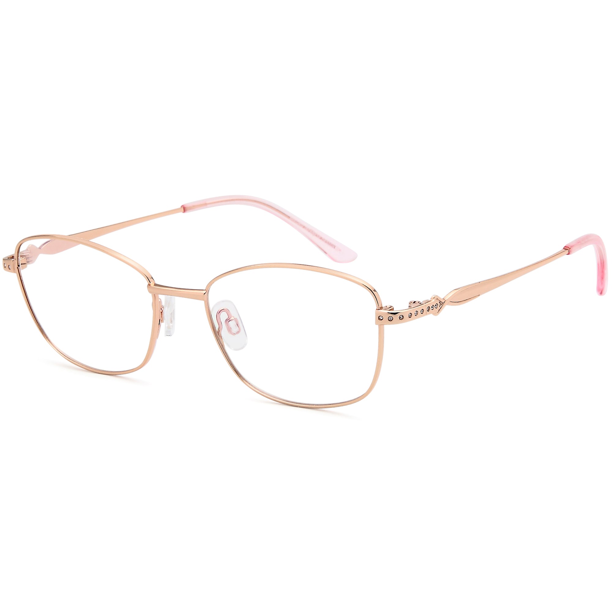 Sakuru SAK1017T Rose Gold Titanium Glasses – Women Full Rim Eyewear