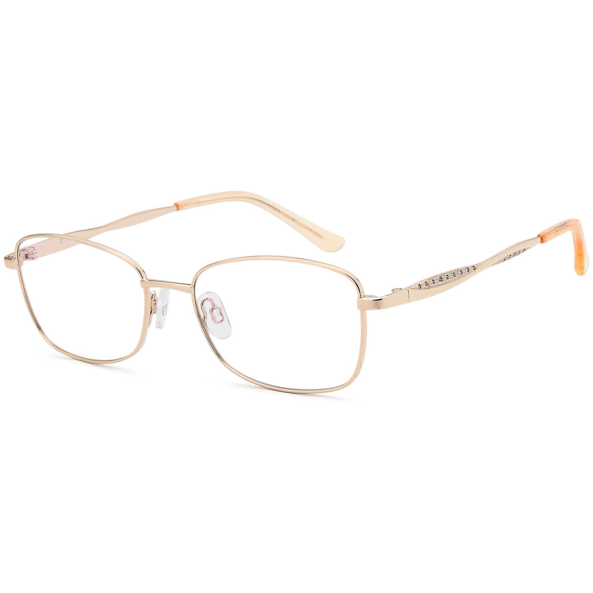 Sakuru SAK1018T Gold Oval Titanium Glasses – Women Full Rim Eyewear