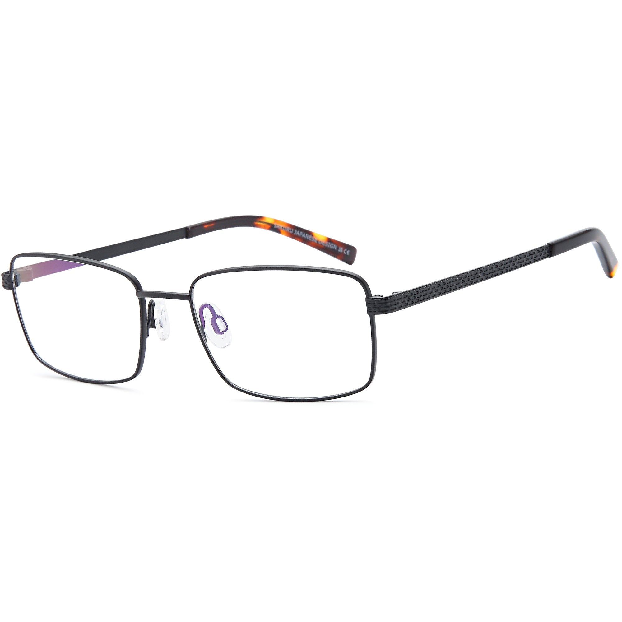 Sakuru SAK1020T Black Square Titanium Glasses – Men Full Rim Eyewear
