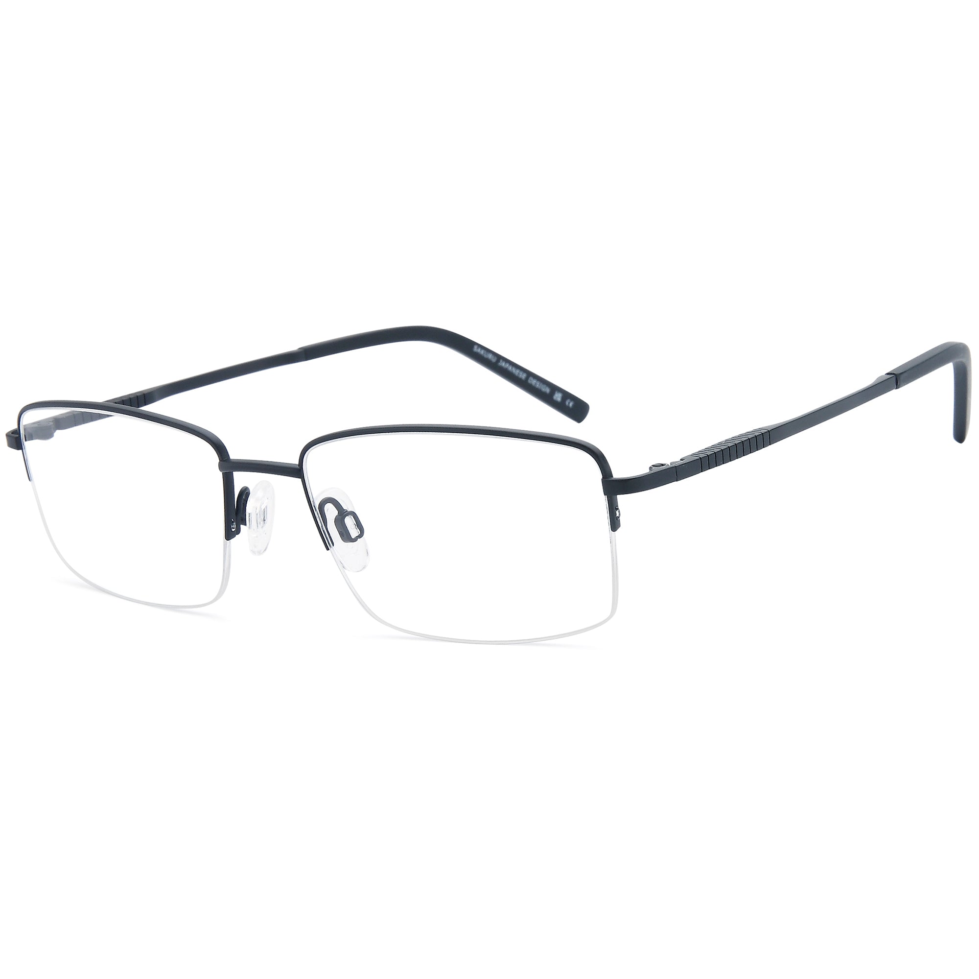 Sakuru SAK1021T Black Square Titanium Glasses – Men Full Rim Eyewear