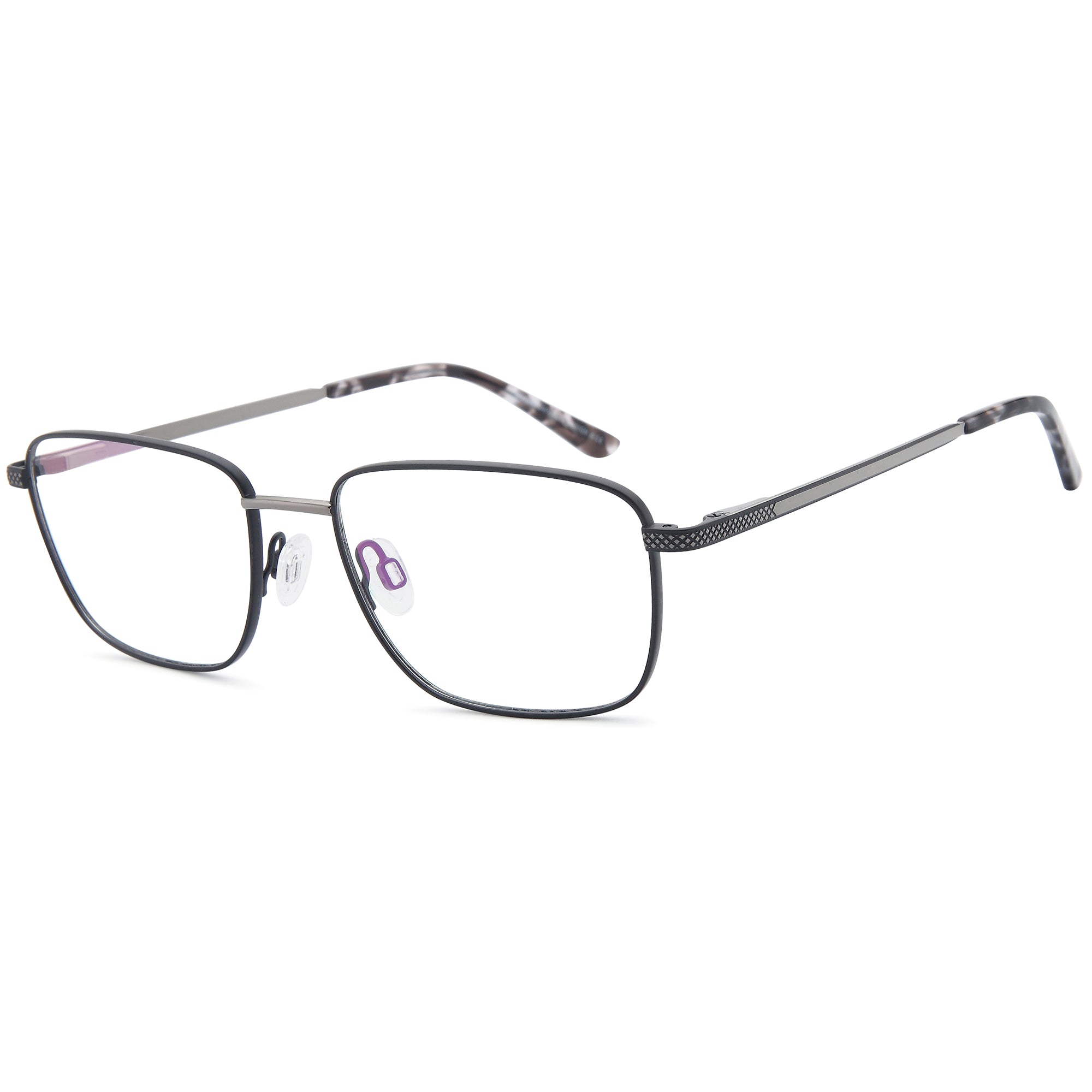Sakuru SAK1022T Black Square Titanium Glasses – Men Full Rim Eyewear