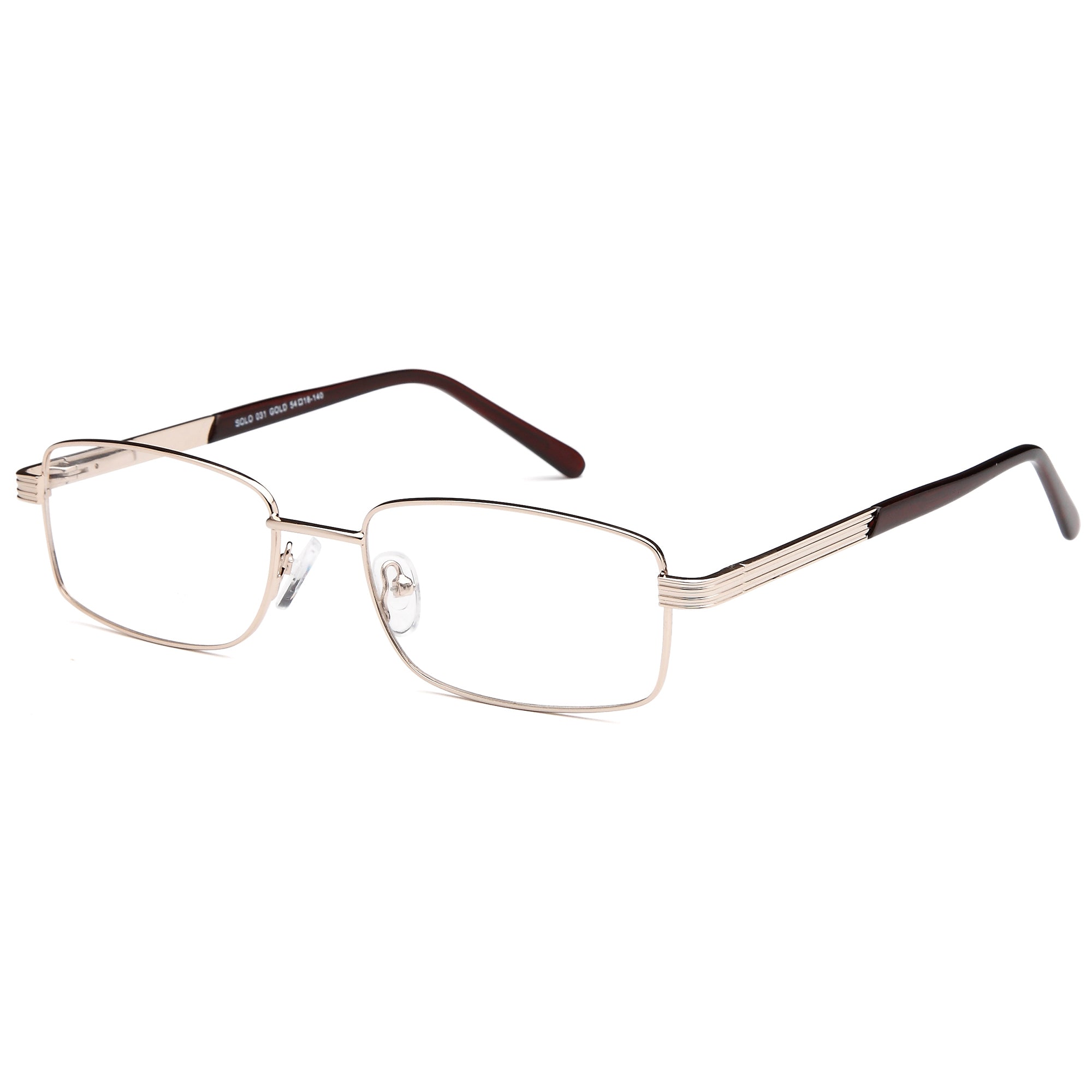 Solo SOLO 031 Gold Metal Glasses – Men Full Rim Eyewear