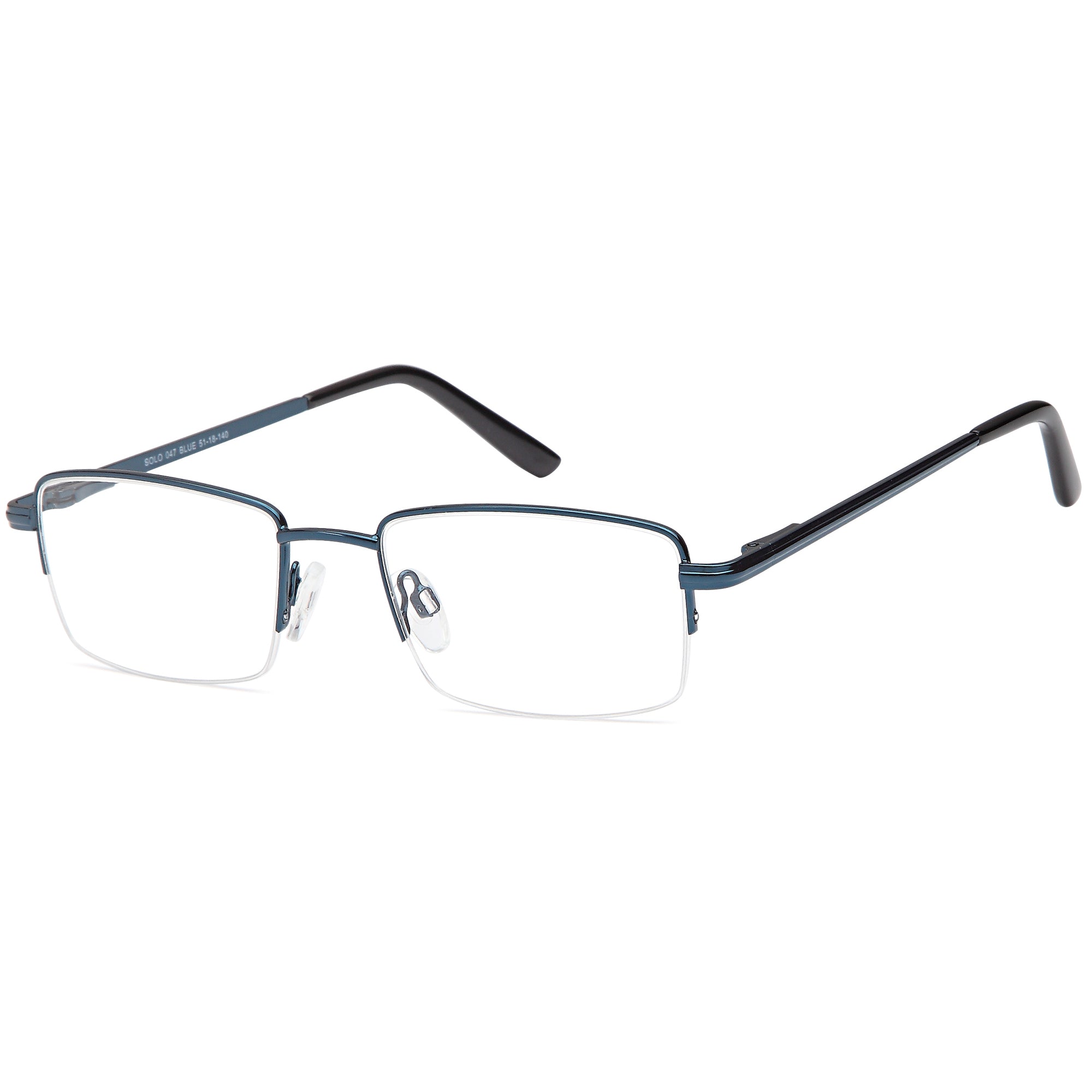 Solo SOLO 047 Blue Metal Glasses – Unisex Full Rim Eyewear