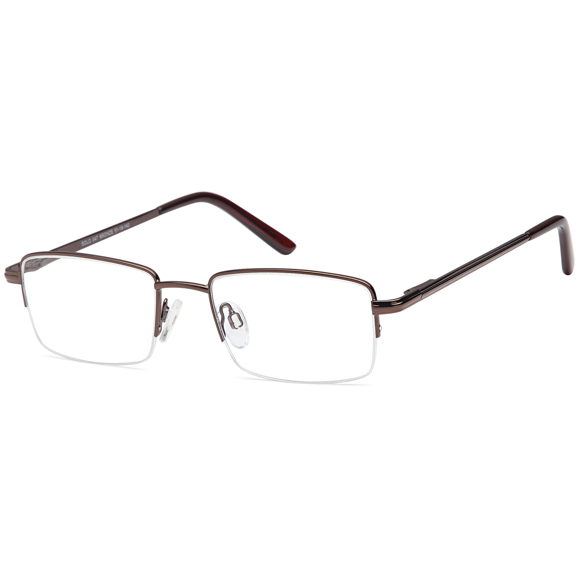 Solo SOLO 047 Bronze Metal Glasses – Unisex Full Rim Eyewear