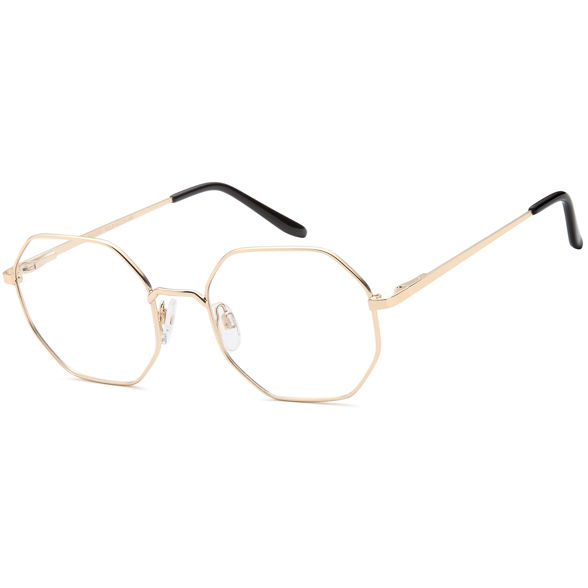 Solo SOLO 061 Gold Metal Glasses – Unisex Full Rim Eyewear