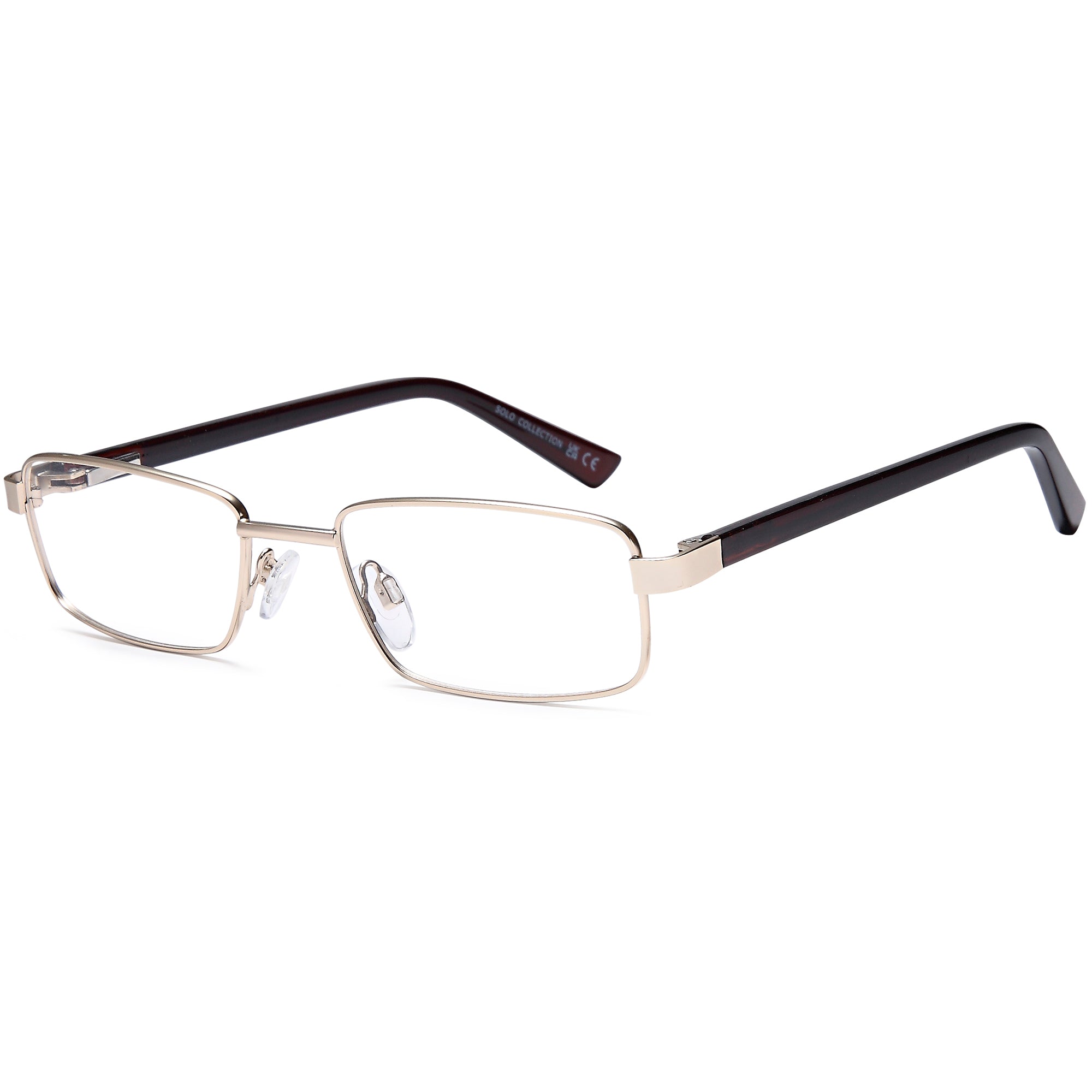 Solo SOLO 066 Gold Metal Glasses – Unisex Full Rim Eyewear