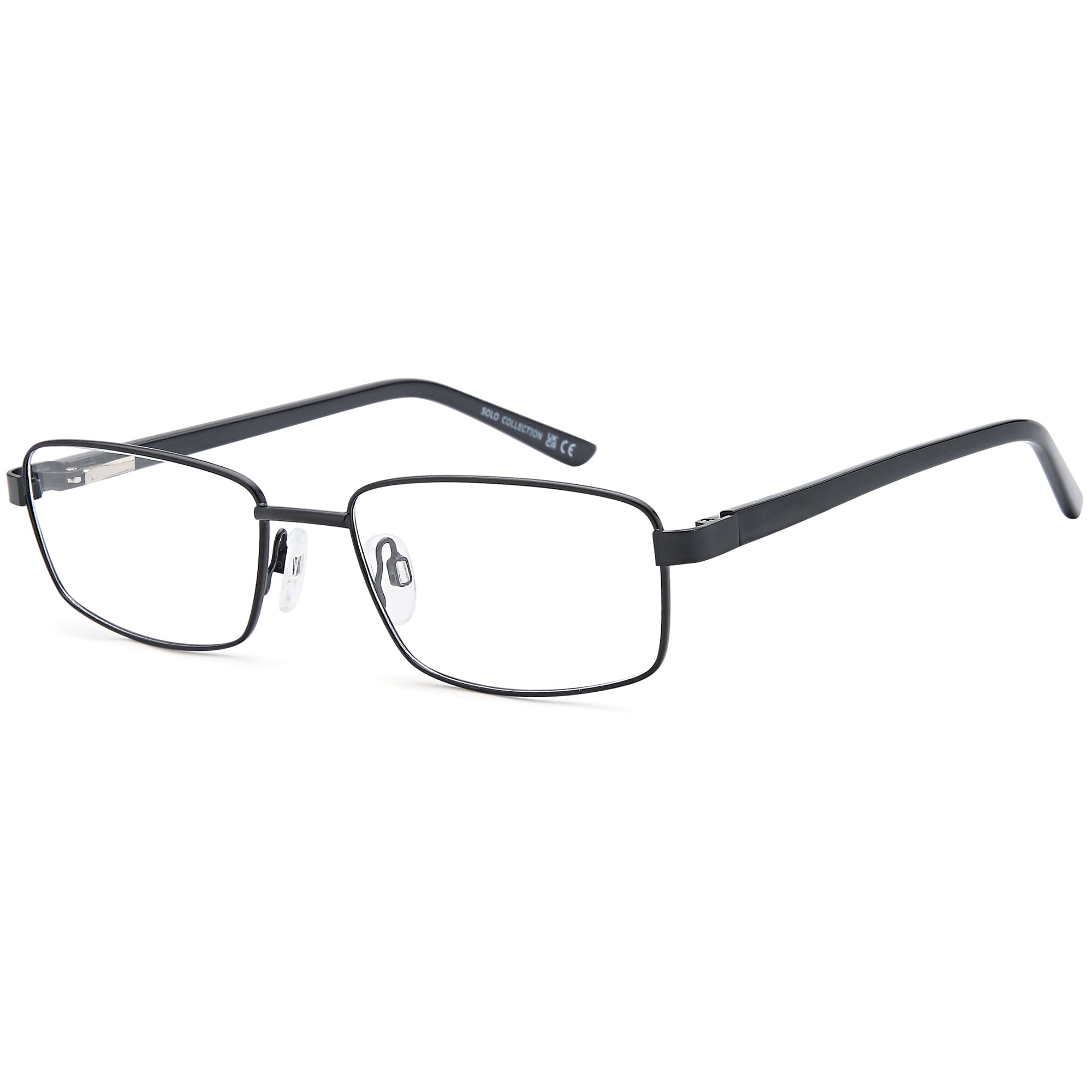 Solo SOLO 068 Black Metal Glasses – Men Full Rim Eyewear