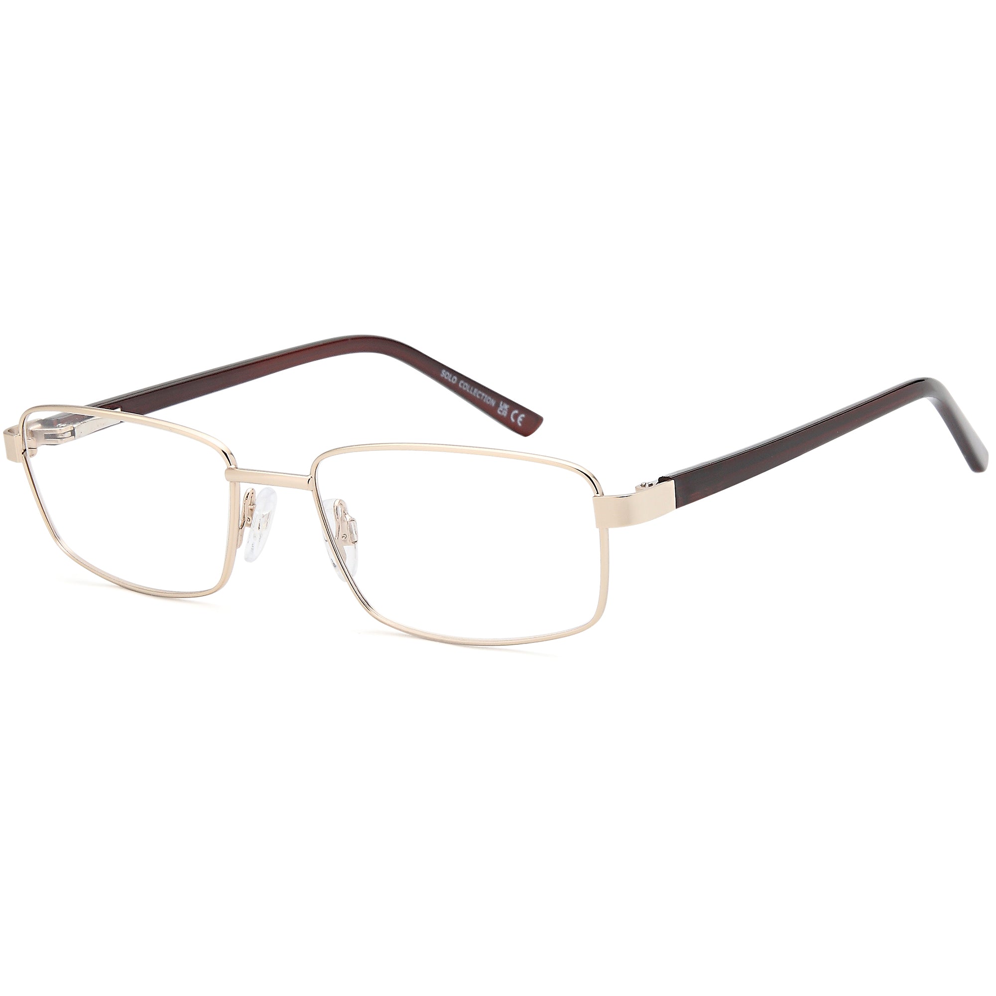 Solo SOLO 068 Gold Metal Glasses – Men Full Rim Eyewear
