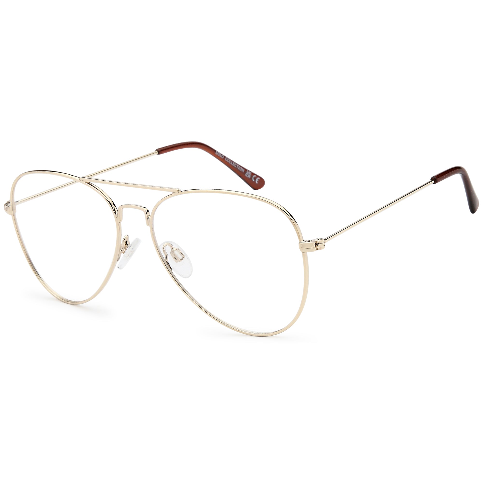 Solo SOLO 069 Gold Metal Glasses – Men Full Rim Eyewear