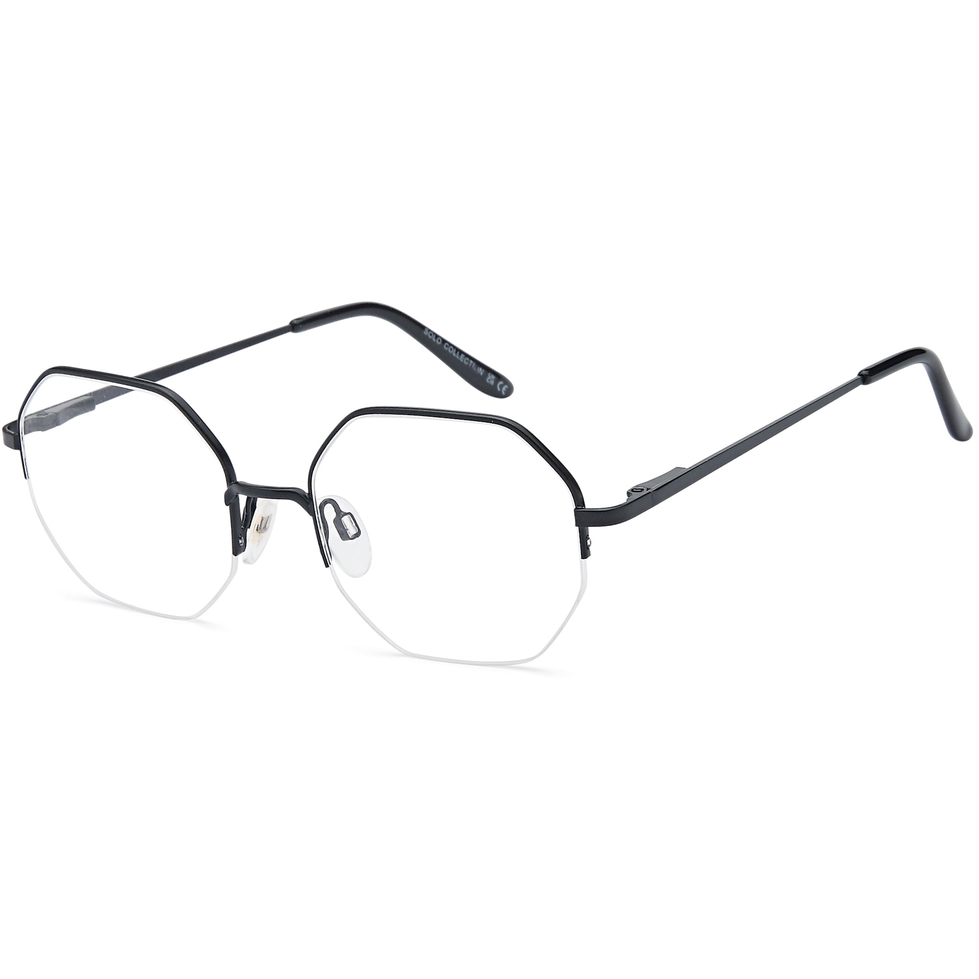 Solo SOLO 073 Black Metal Glasses – Men Full Rim Eyewear
