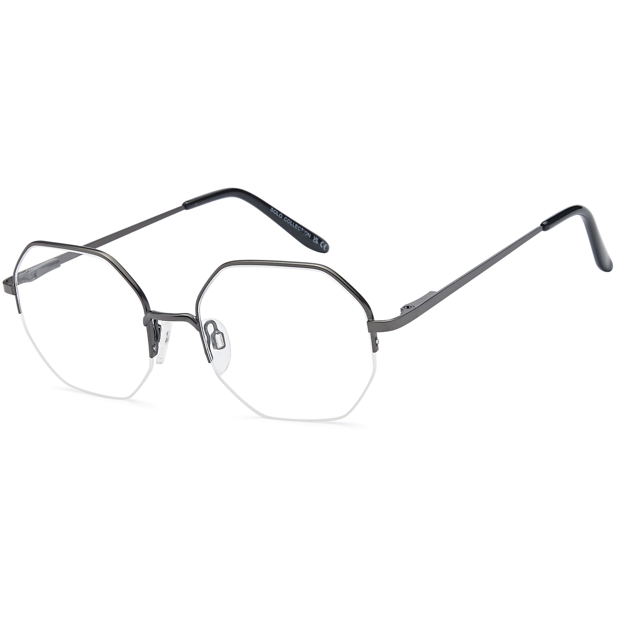 Solo SOLO 073 Gun Metal Glasses – Men Full Rim Eyewear