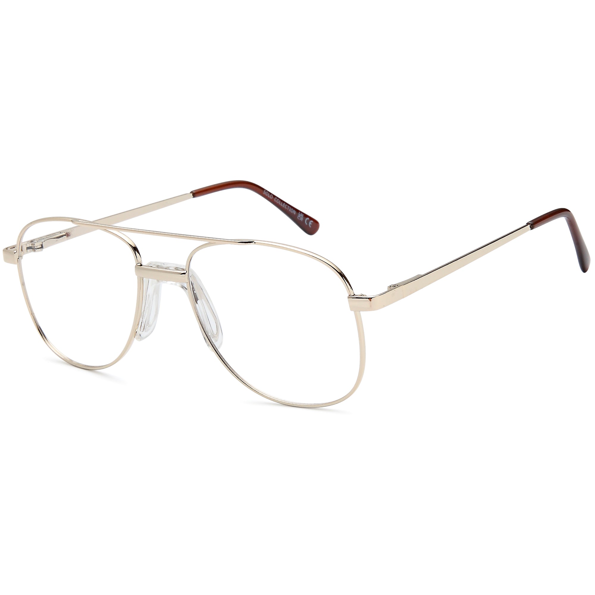 Solo SOLO 074 Gold Metal Glasses – Men Full Rim Eyewear