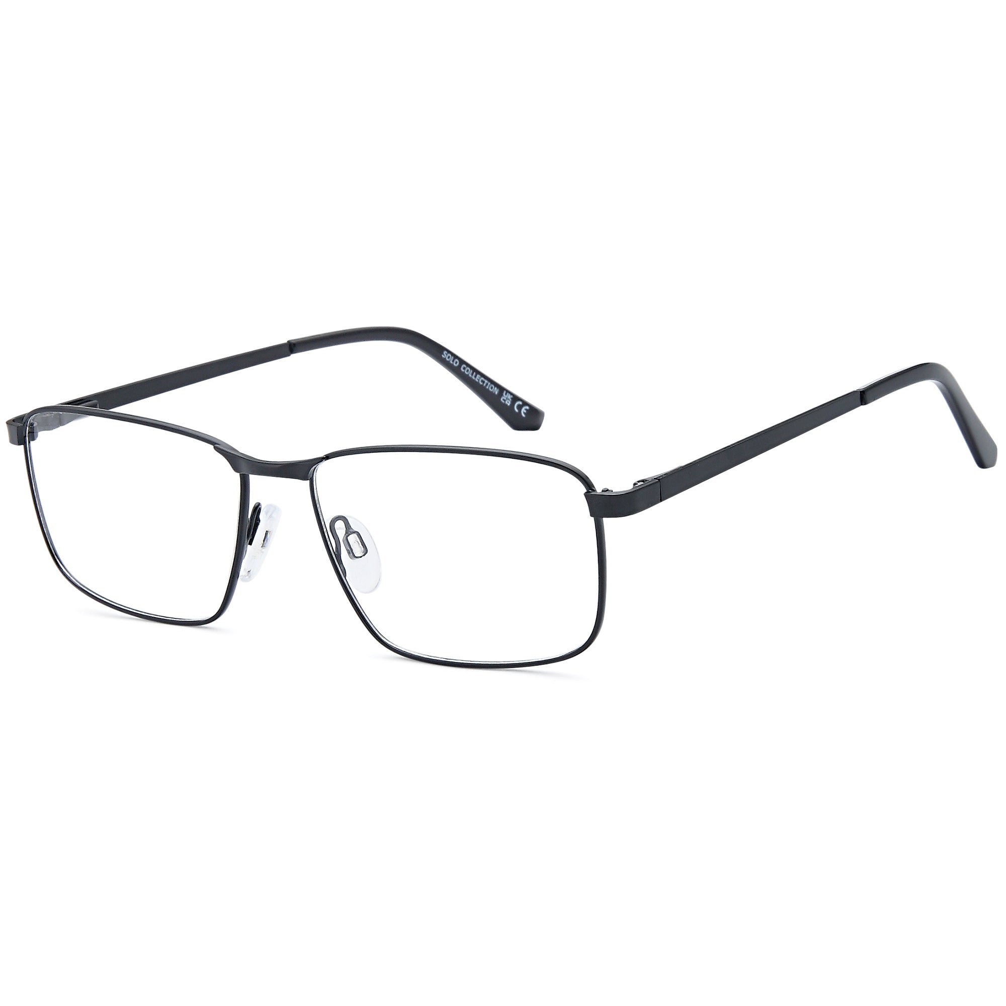 Solo SOLO 075 Black Metal Glasses – Men Full Rim Eyewear