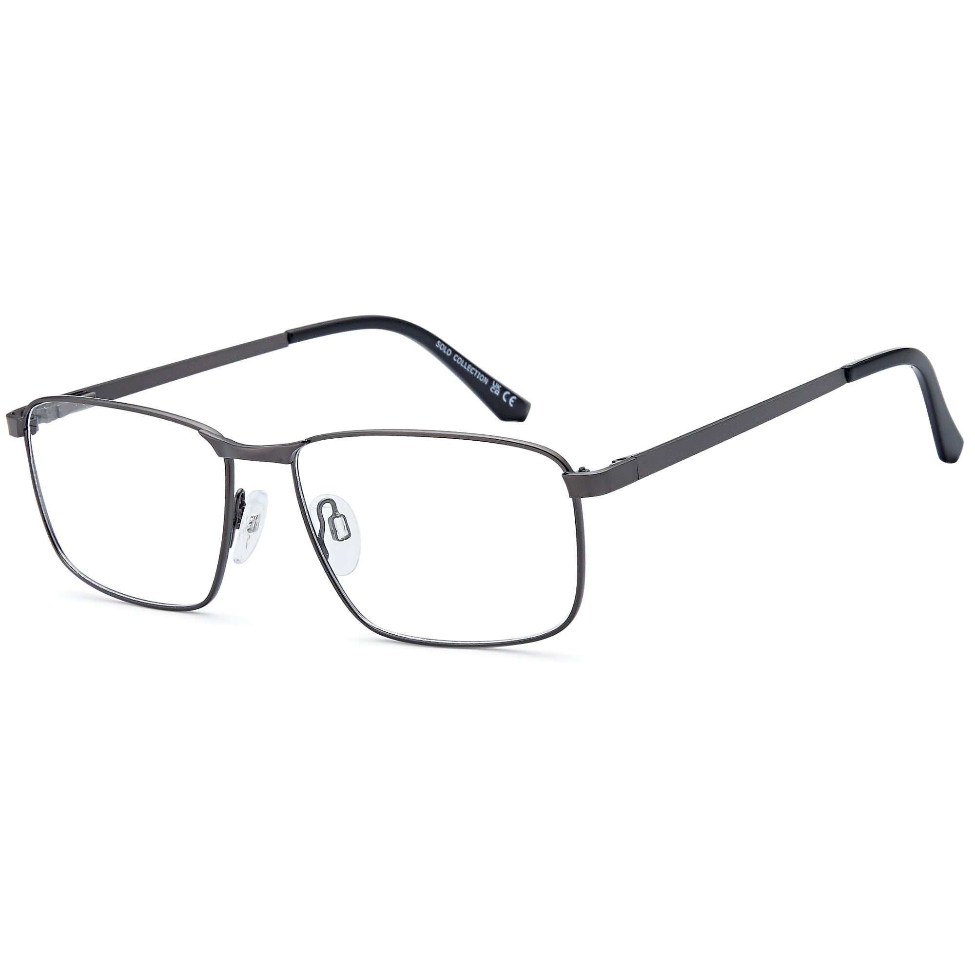 Solo SOLO 075 Charcoal Metal Glasses – Men Full Rim Eyewear