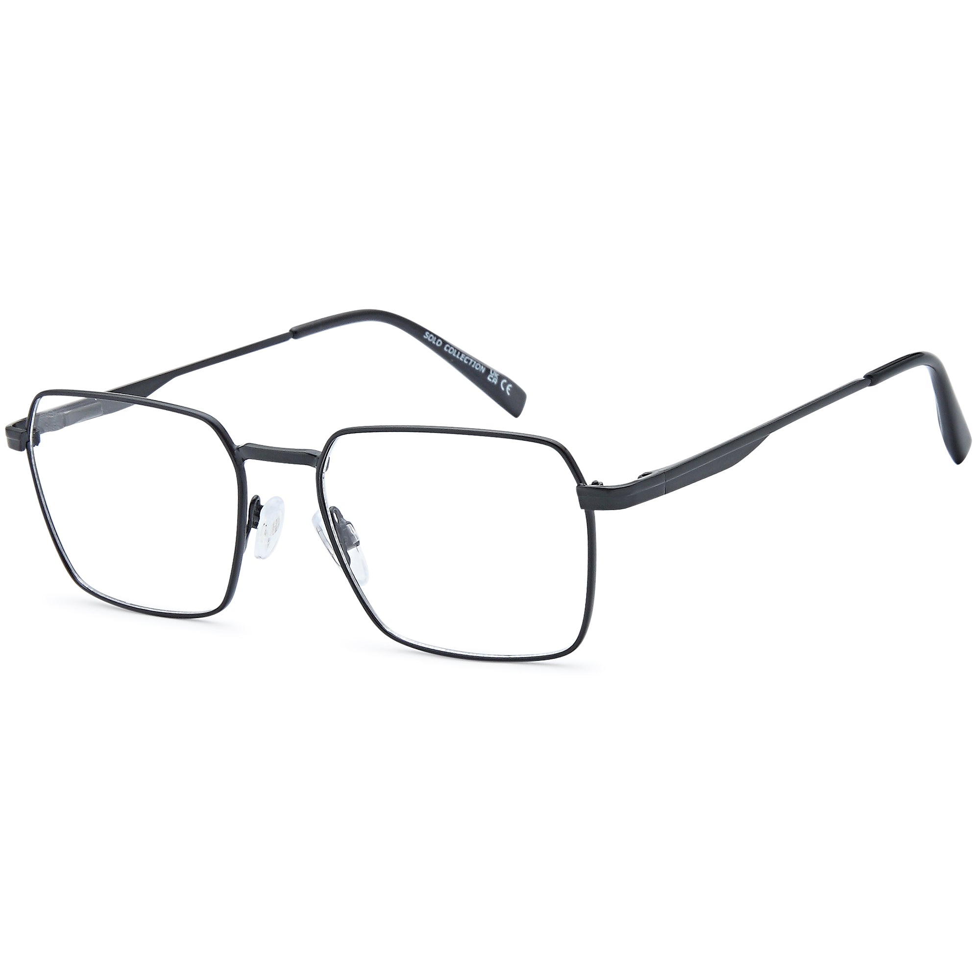 Solo SOLO 076 Black Metal Glasses – Men Full Rim Eyewear
