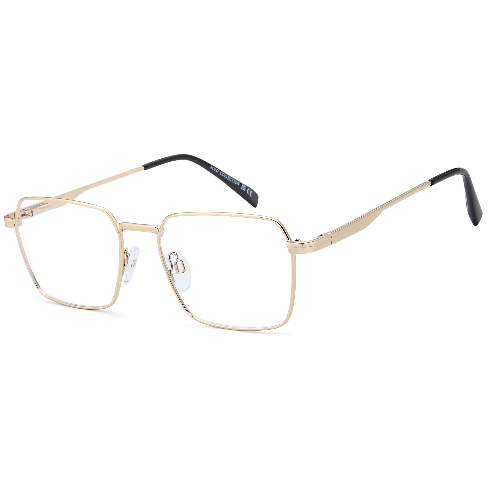 Solo SOLO 076 Gold Metal Glasses – Men Full Rim Eyewear