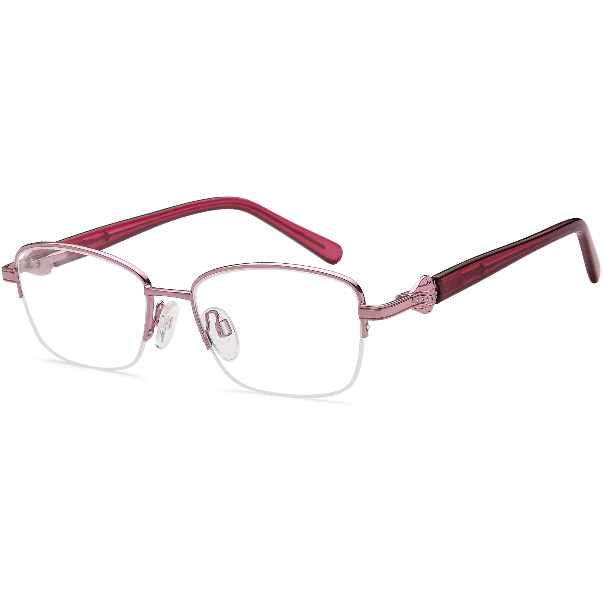 Solo SOLO 224 Pink Metal Glasses – Women Full Rim Eyewear