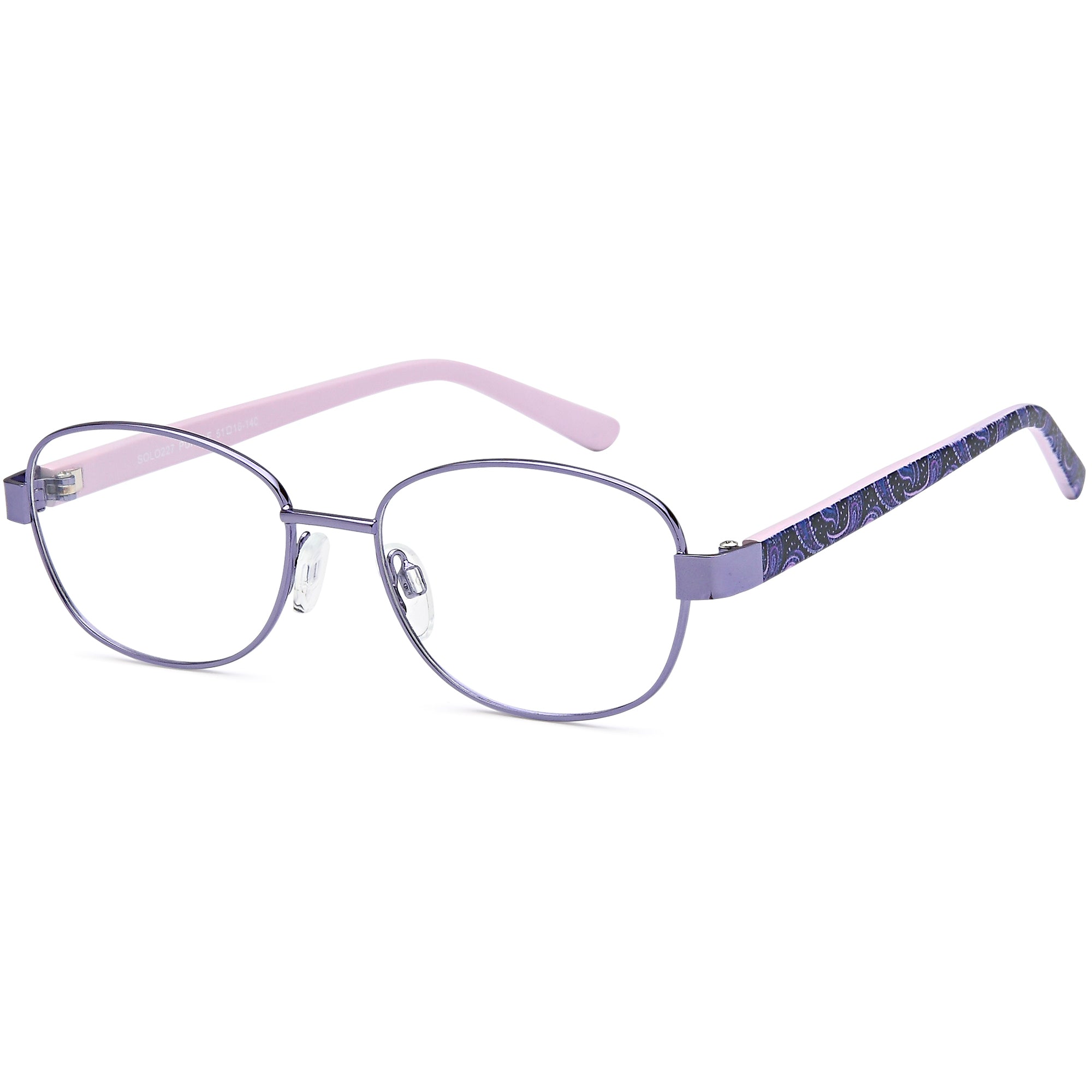 Solo SOLO 227 Purple Metal Glasses – Women Full Rim Eyewear
