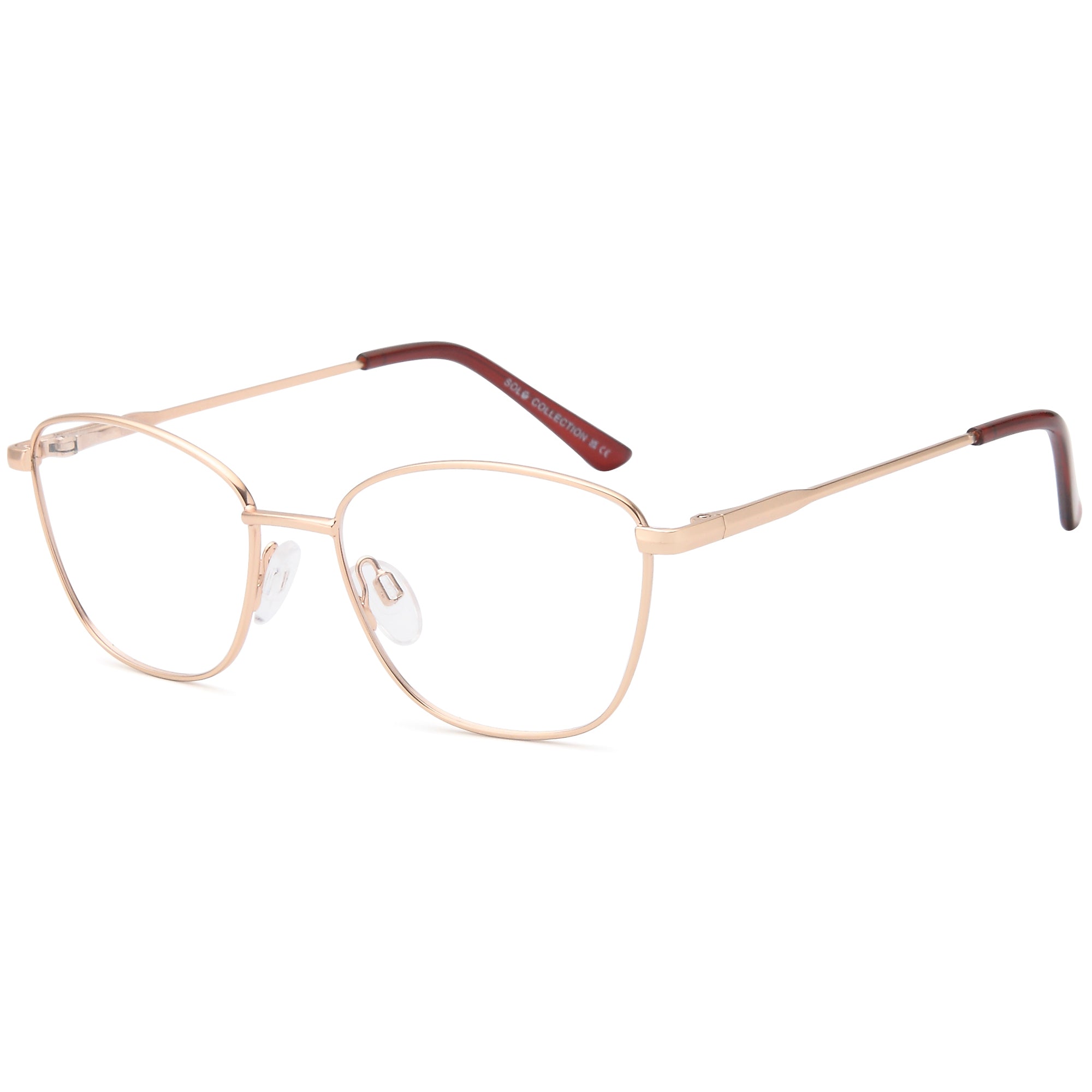 Solo SOLO 233 Gold Metal Glasses – Women Full Rim Eyewear