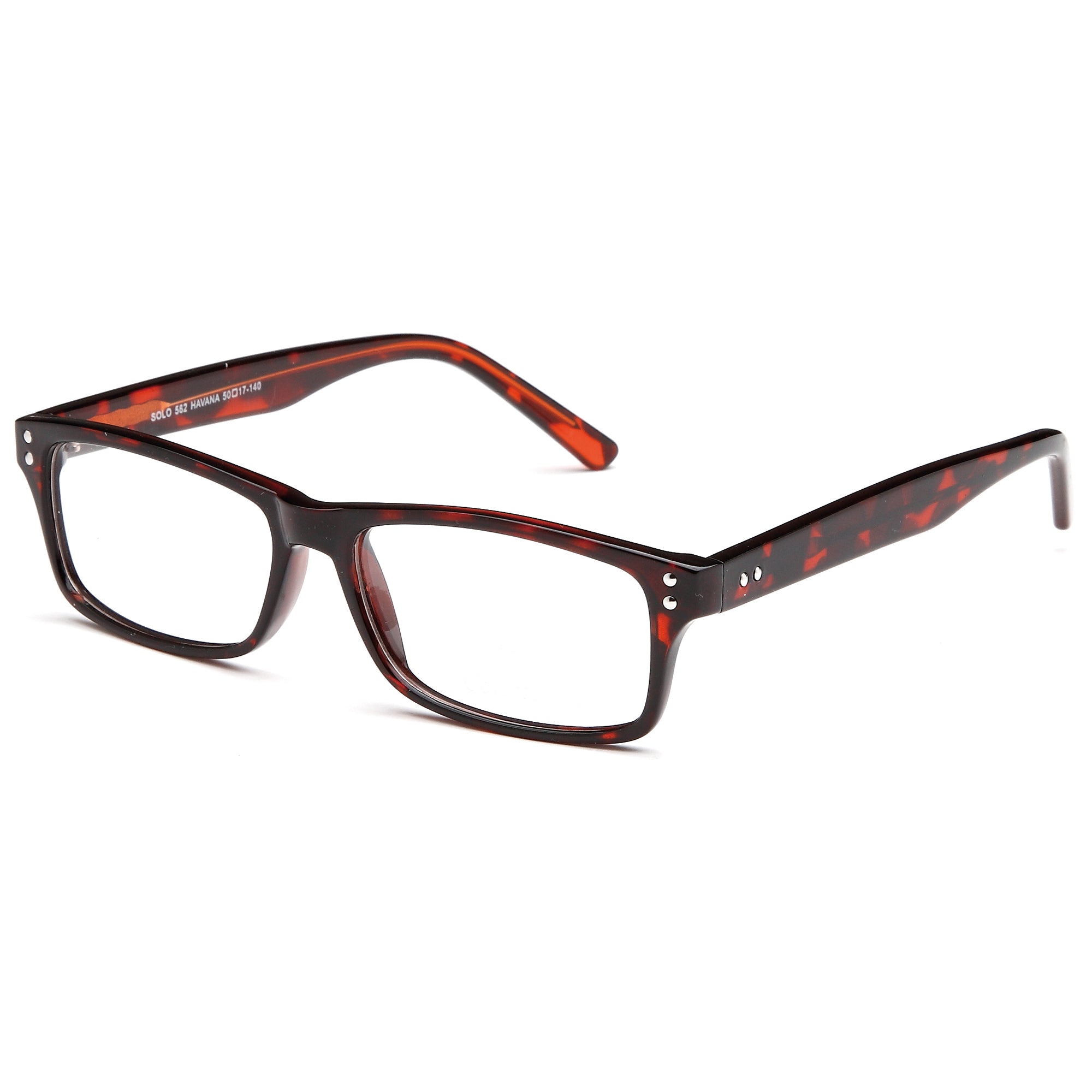 Solo SOLO 562 Havana Plastic Glasses – Unisex Full Rim Eyewear