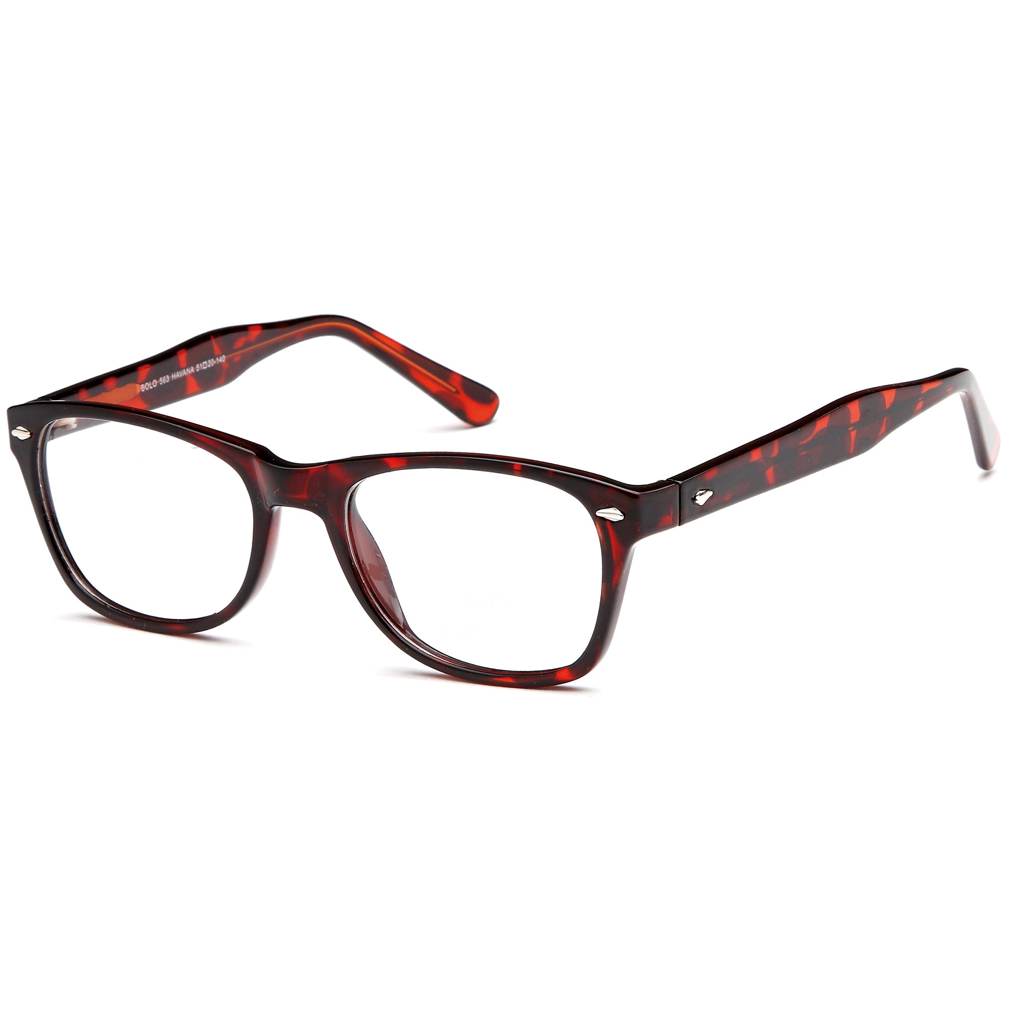 Solo SOLO 563 Havana Plastic Glasses – Unisex Full Rim Eyewear