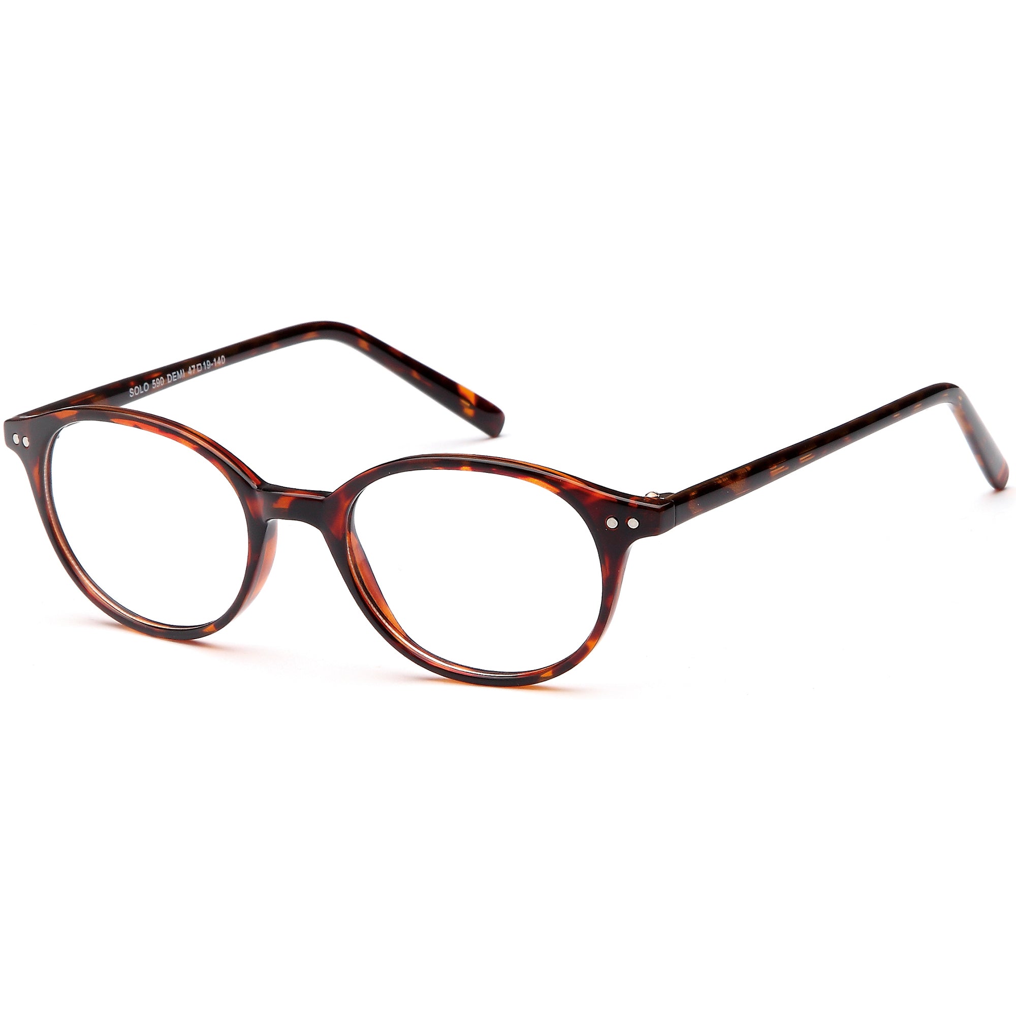 Solo SOLO 590 Demi Plastic Glasses – Unisex Full Rim Eyewear
