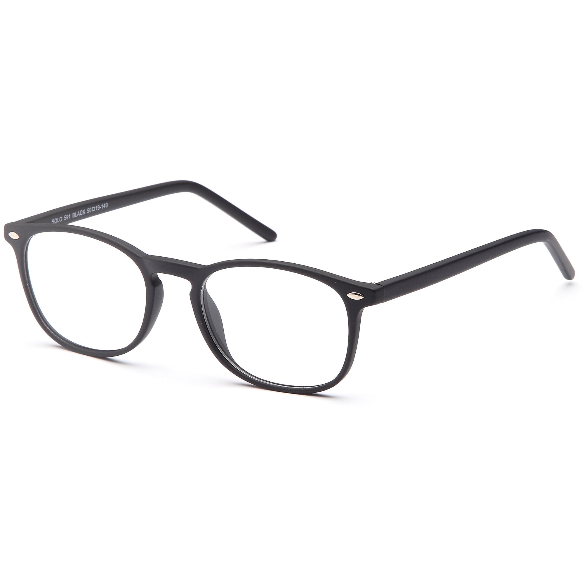 Solo SOLO 591 Black Plastic Glasses – Unisex Full Rim Eyewear