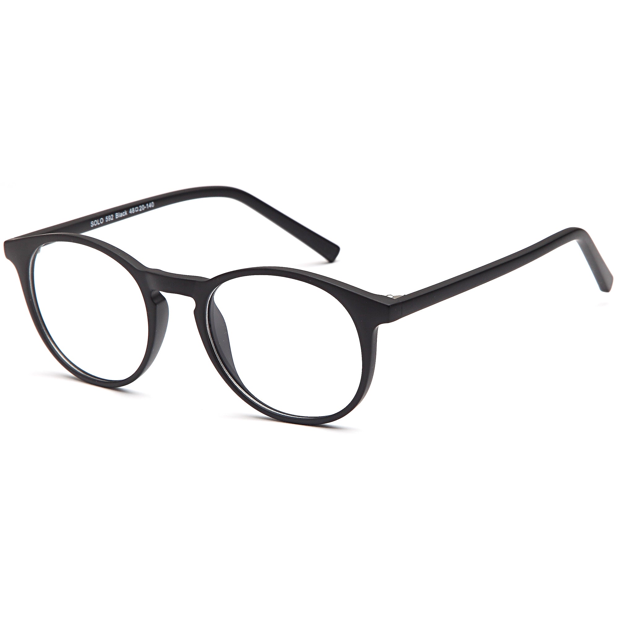 Solo SOLO 592 Black Plastic Glasses – Unisex Full Rim Eyewear