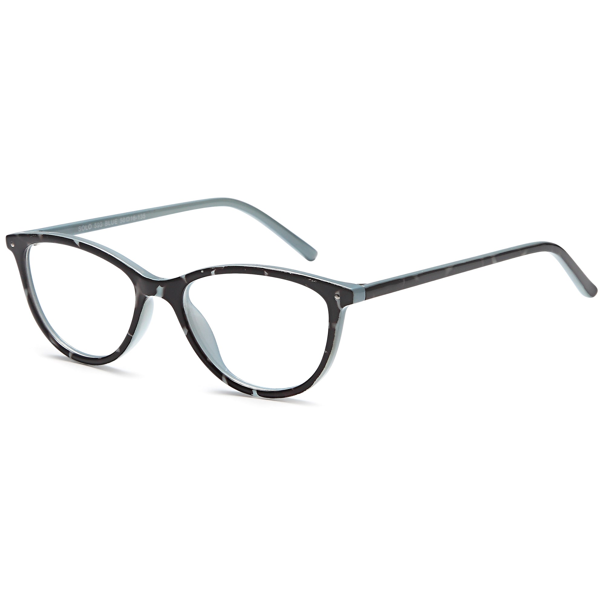 Solo SOLO 593 Blue Plastic Glasses – Women Full Rim Eyewear