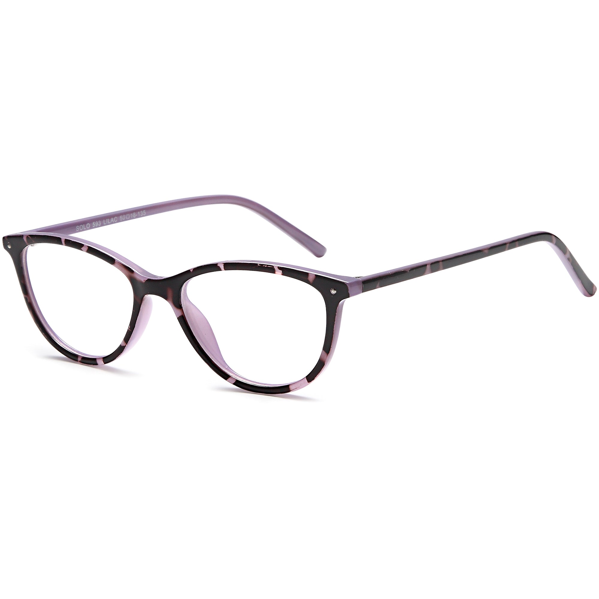 Solo SOLO 593 Lilac Plastic Glasses – Women Full Rim Eyewear