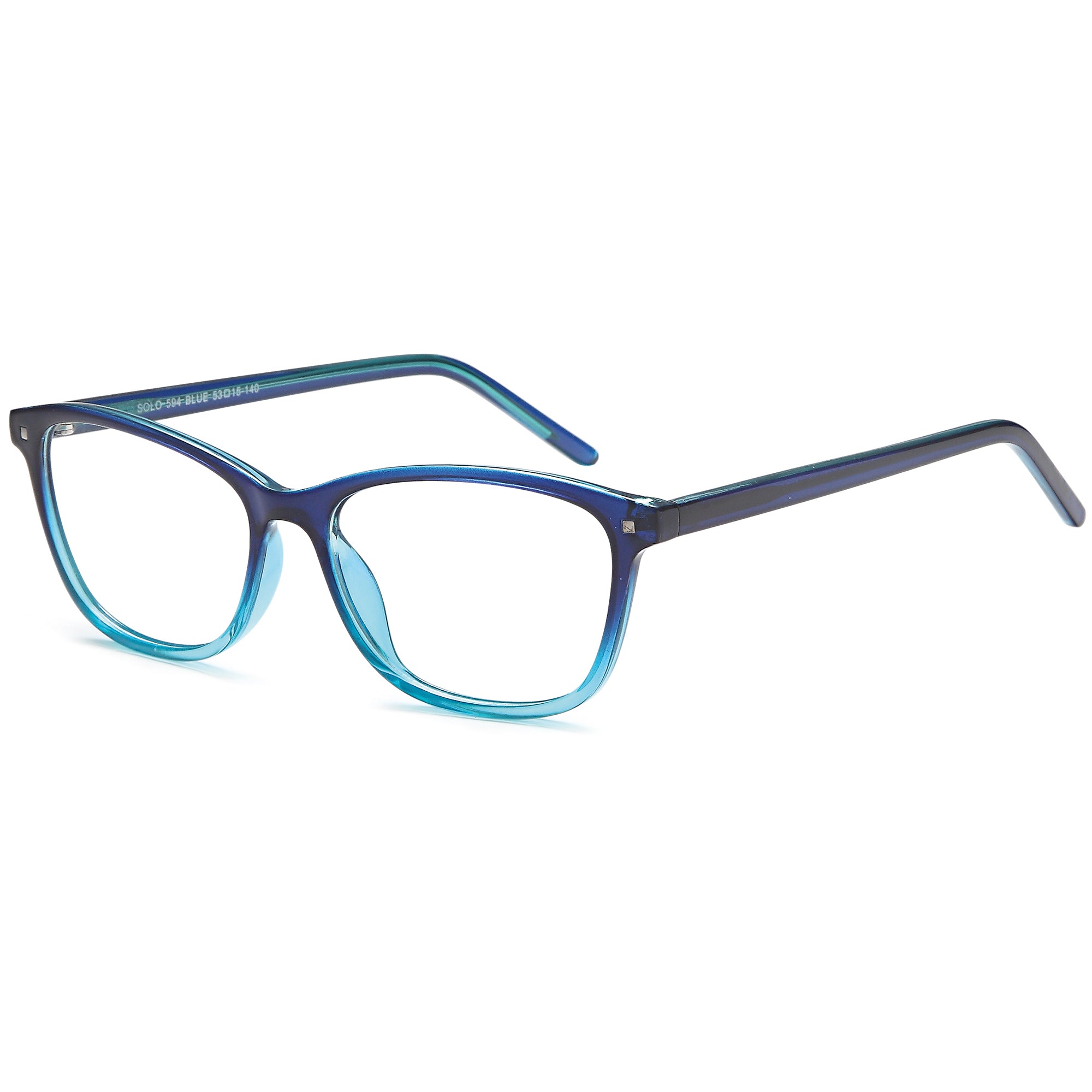 Solo SOLO 594 Blue Plastic Glasses – Women Full Rim Eyewear