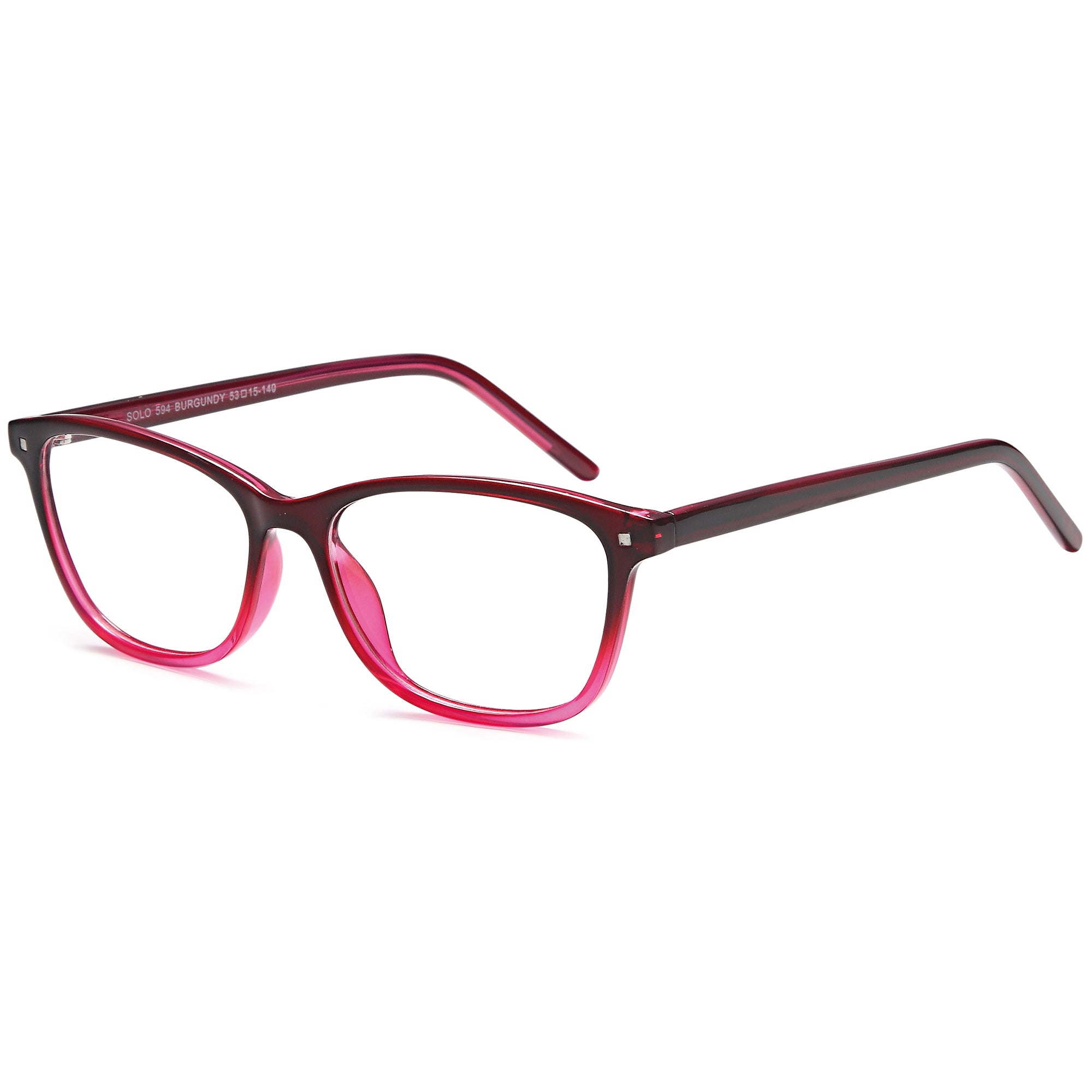 Solo SOLO 594 Burgundy Plastic Glasses – Women Full Rim Eyewear