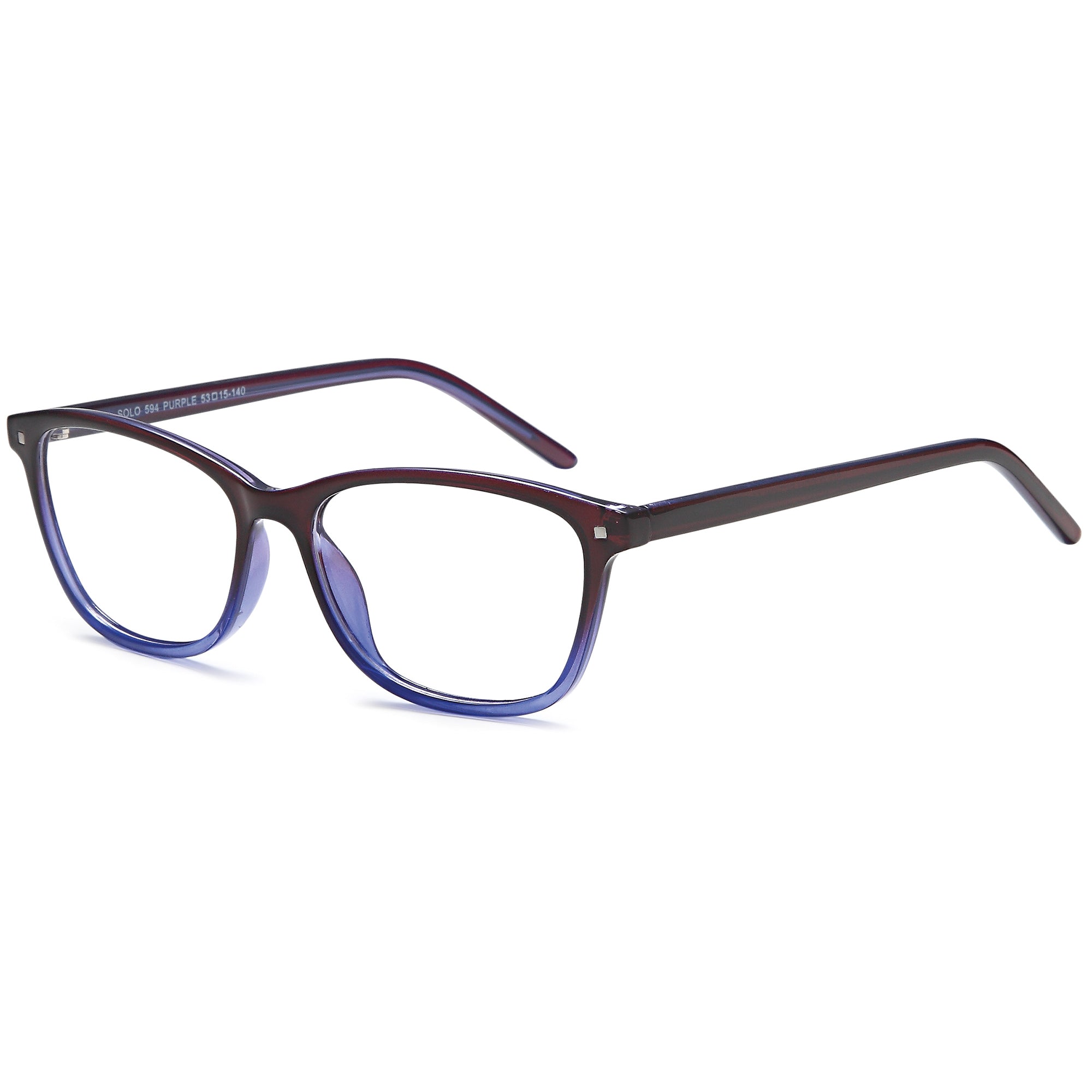 Solo SOLO 594 Purple Plastic Glasses – Women Full Rim Eyewear