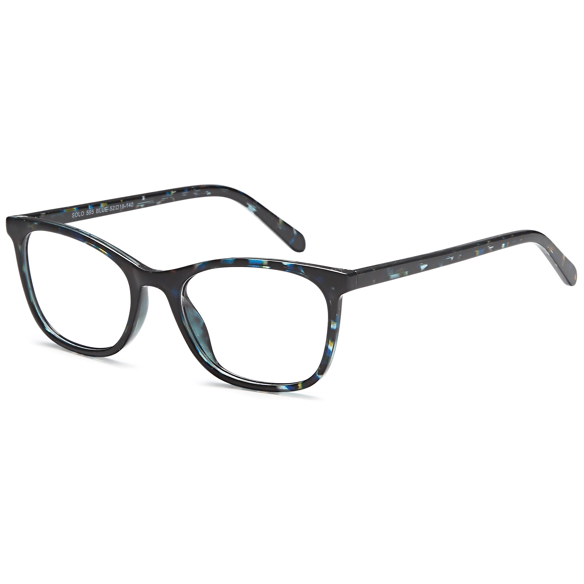 Solo SOLO 595 Blue Plastic Glasses – Women Full Rim Eyewear