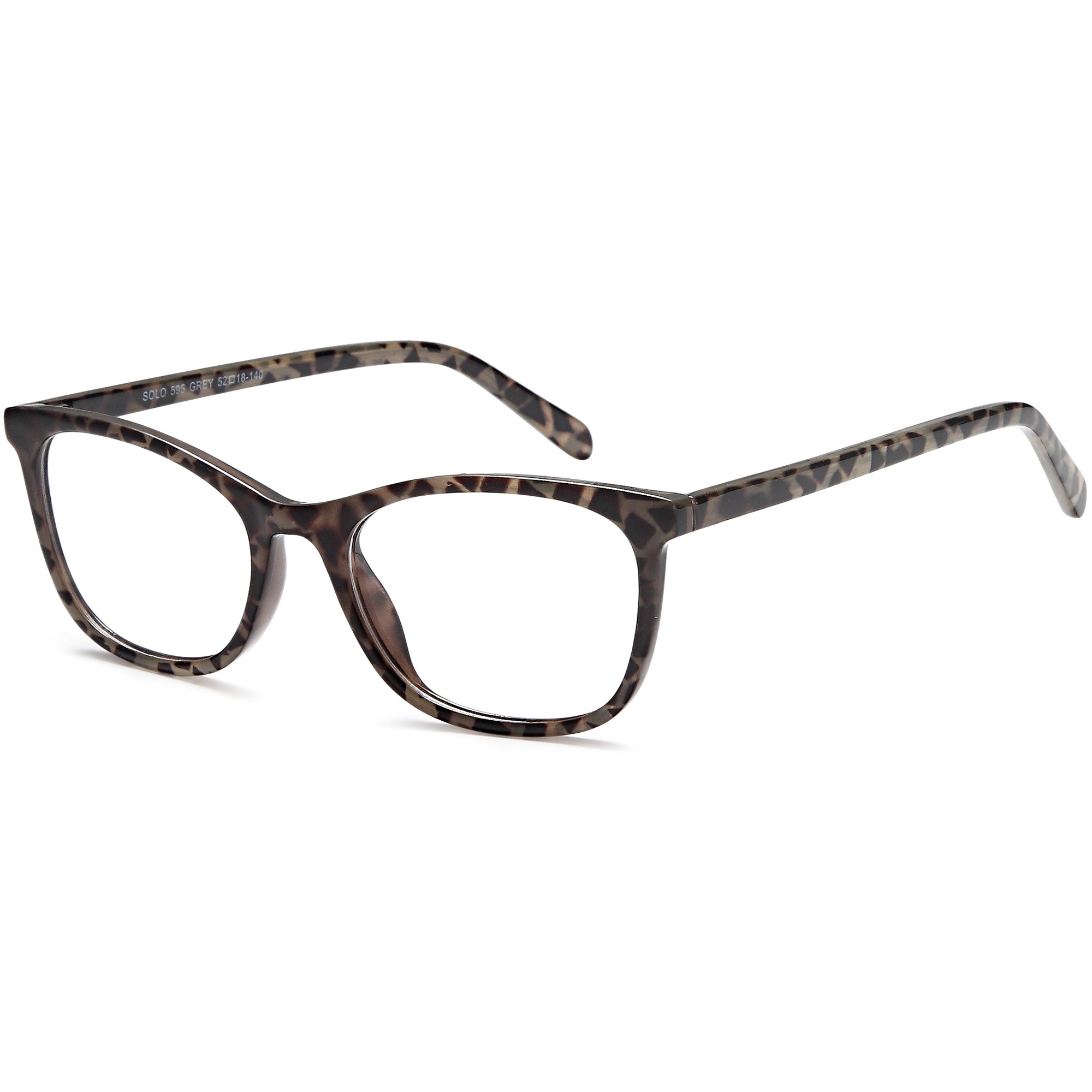 Solo SOLO 595 Grey Plastic Glasses – Women Full Rim Eyewear