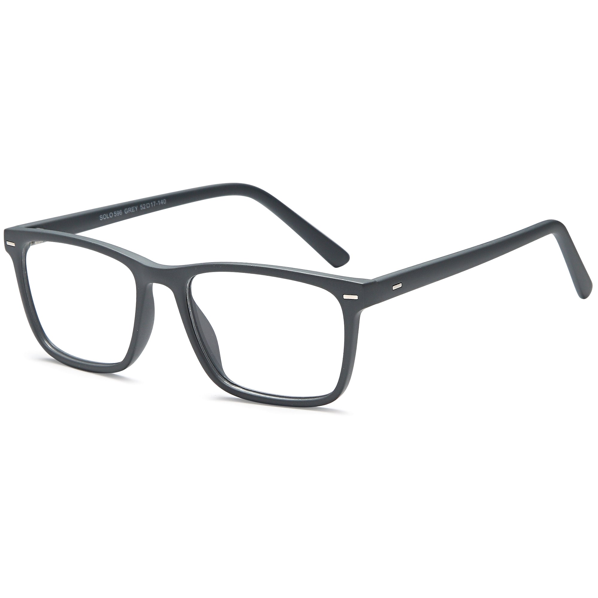 Solo SOLO 596 Grey Plastic Glasses – Men Full Rim Eyewear