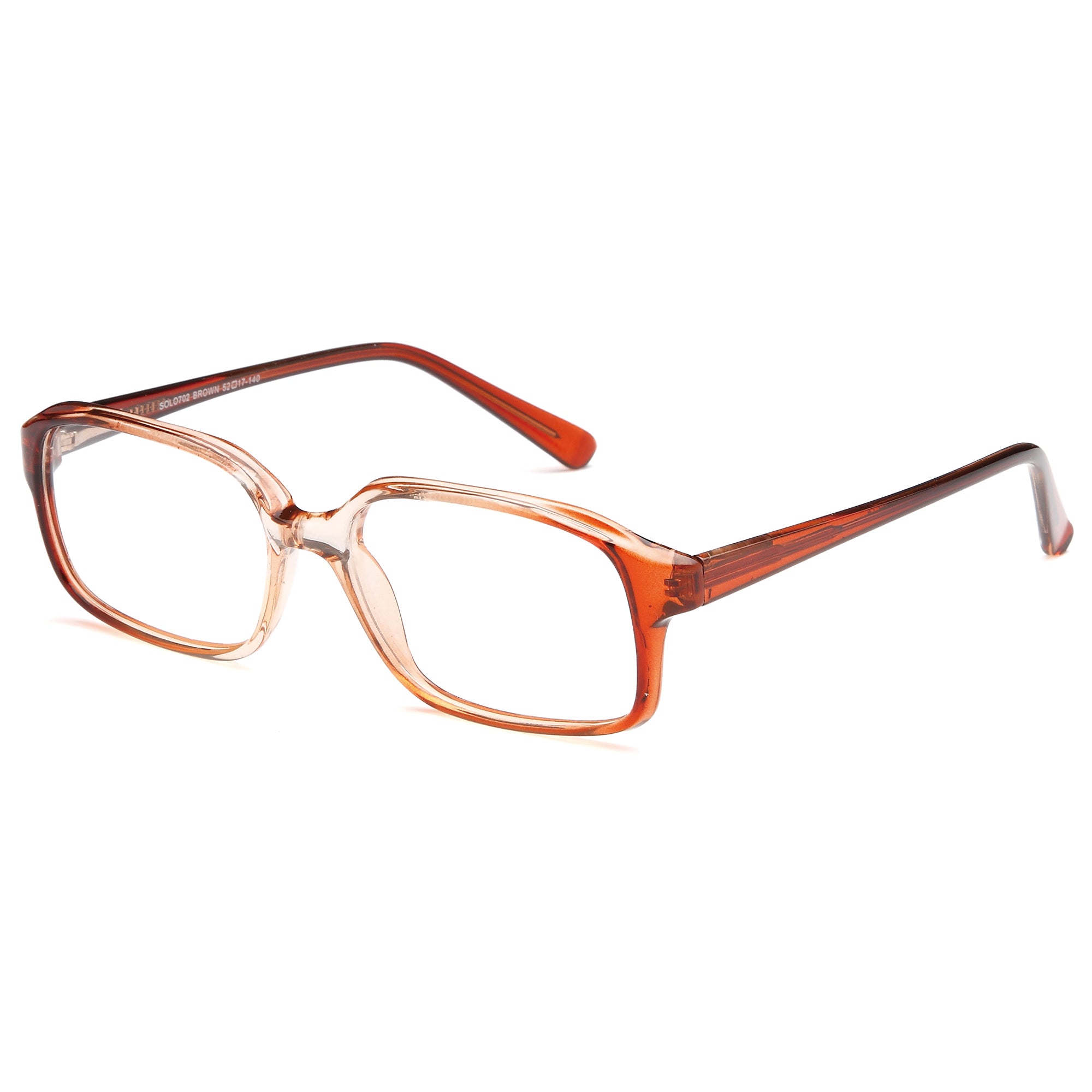Solo SOLO 702 Brown Plastic Glasses – Men Full Rim Eyewear