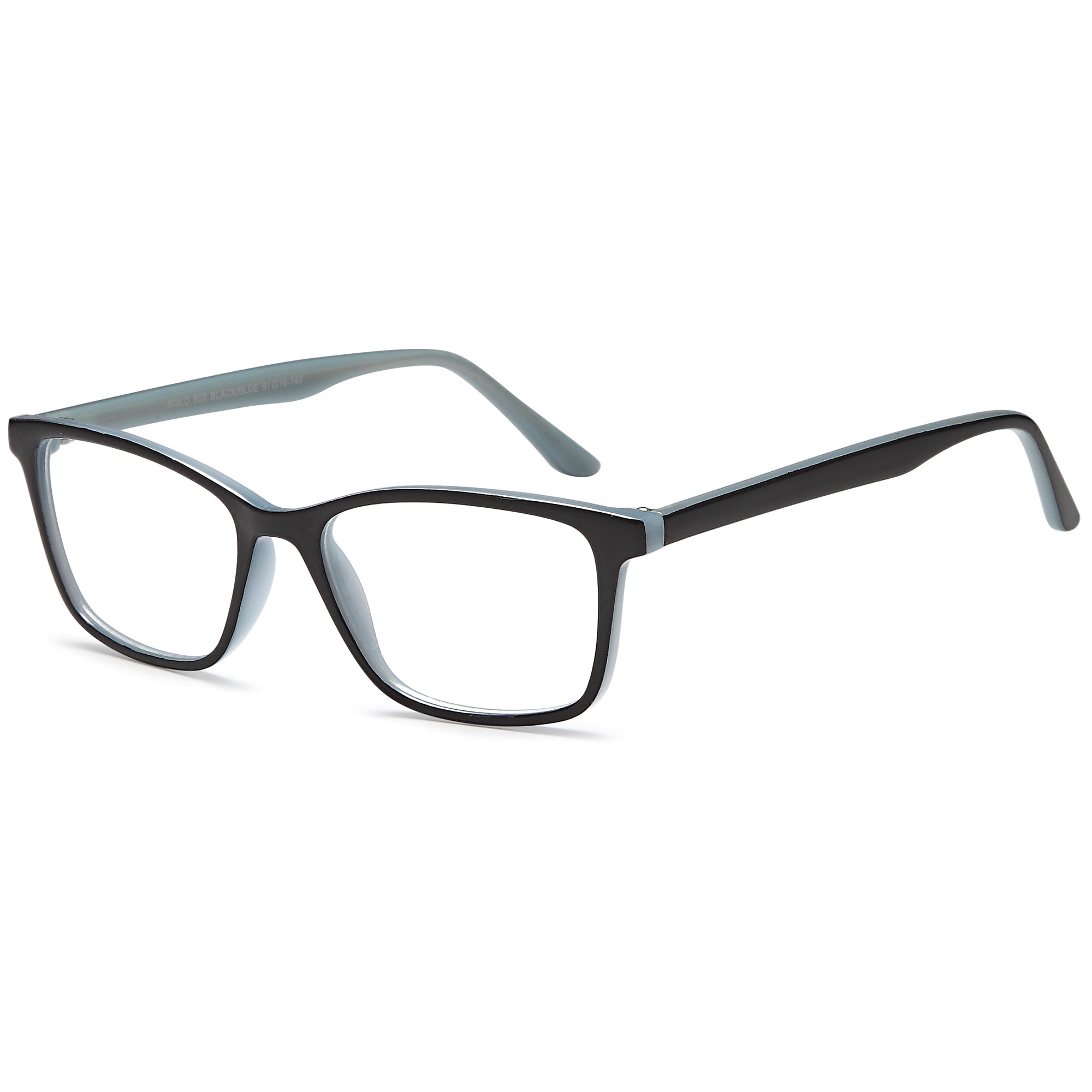 Solo SOLO 800 Black/Blue Plastic Glasses – Women Full Rim Eyewear