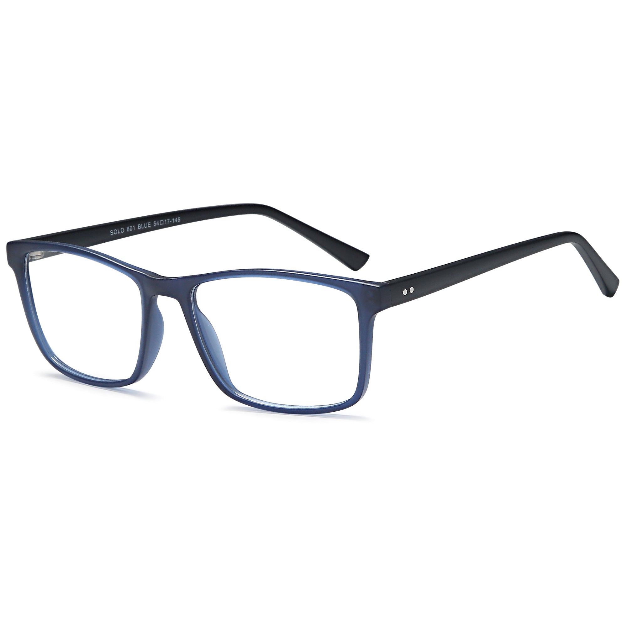 Solo SOLO 801 Blue Plastic Glasses – Men Full Rim Eyewear