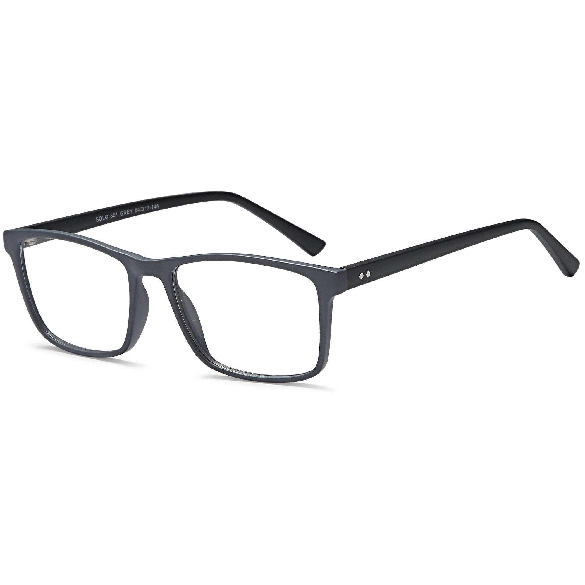 Solo SOLO 801 Grey Plastic Glasses – Men Full Rim Eyewear