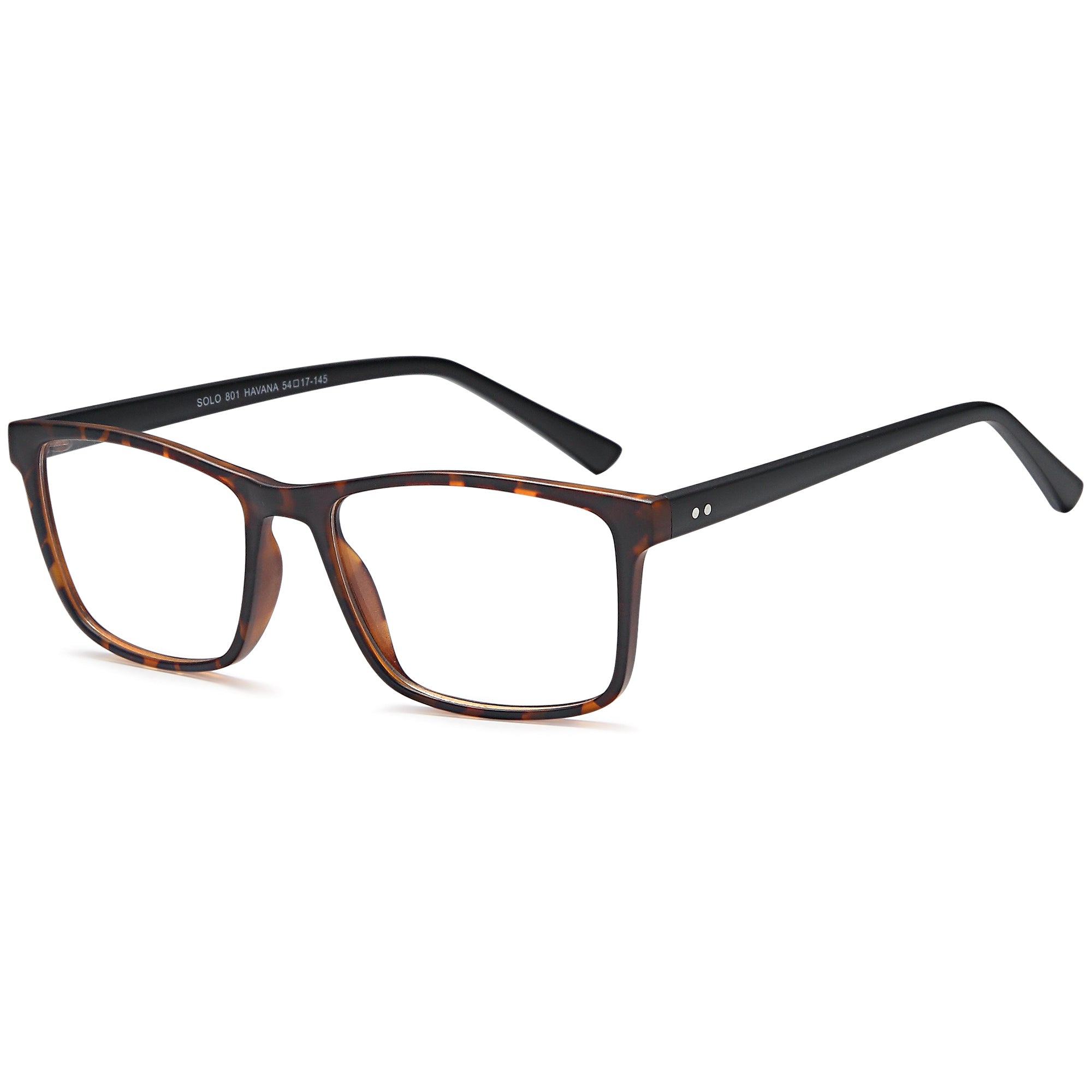 Solo SOLO 801 Havana Plastic Glasses – Men Full Rim Eyewear