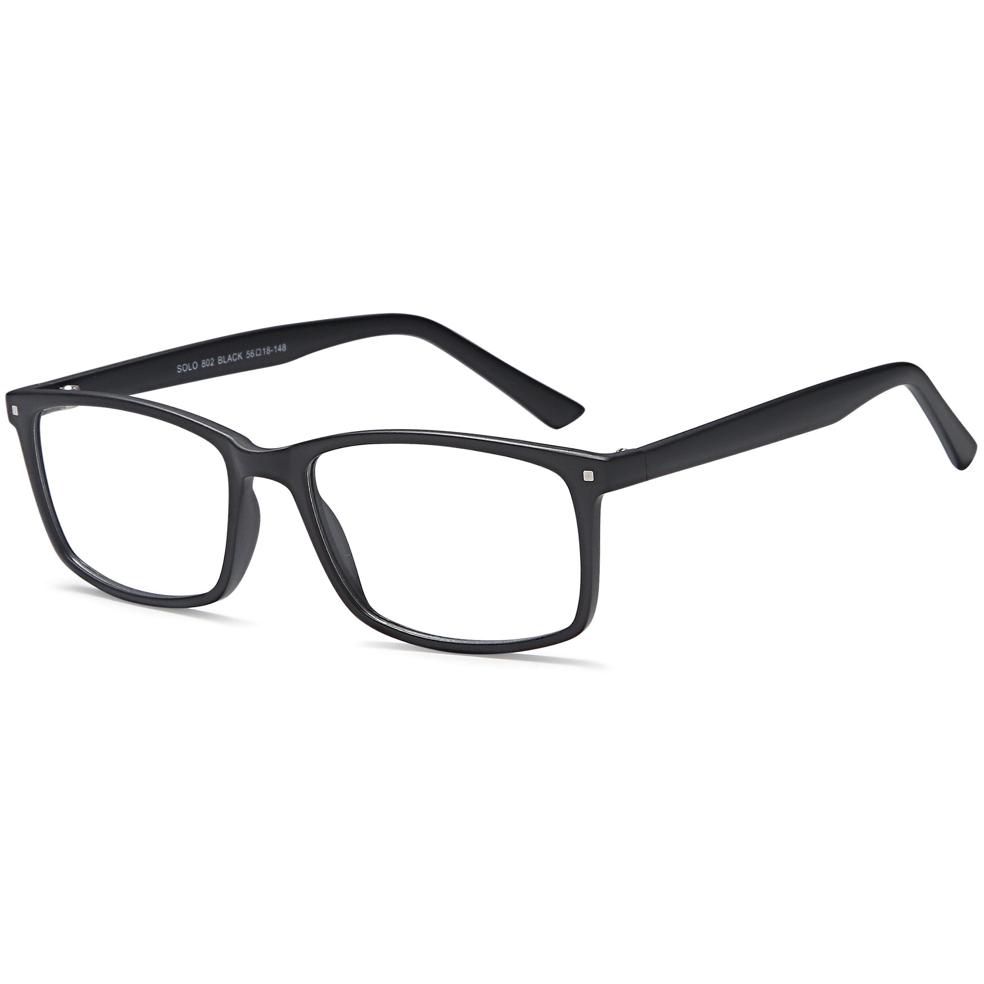 Solo SOLO 802 Black Plastic Glasses – Men Full Rim Eyewear