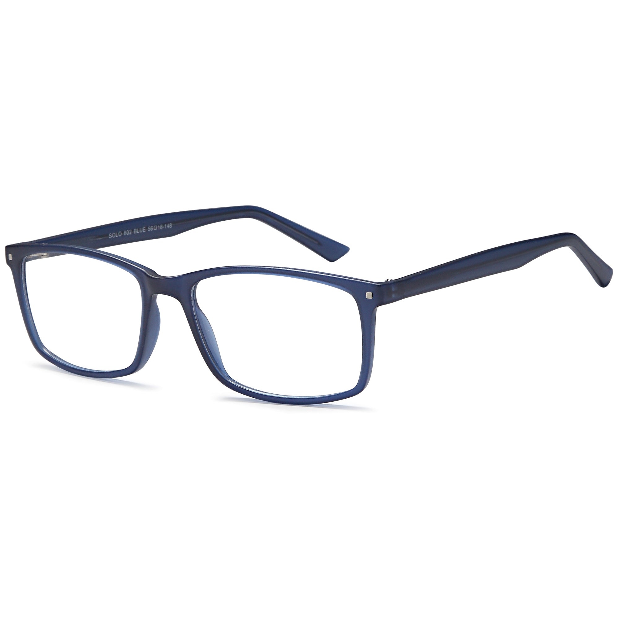 Solo SOLO 802 Blue Plastic Glasses – Men Full Rim Eyewear