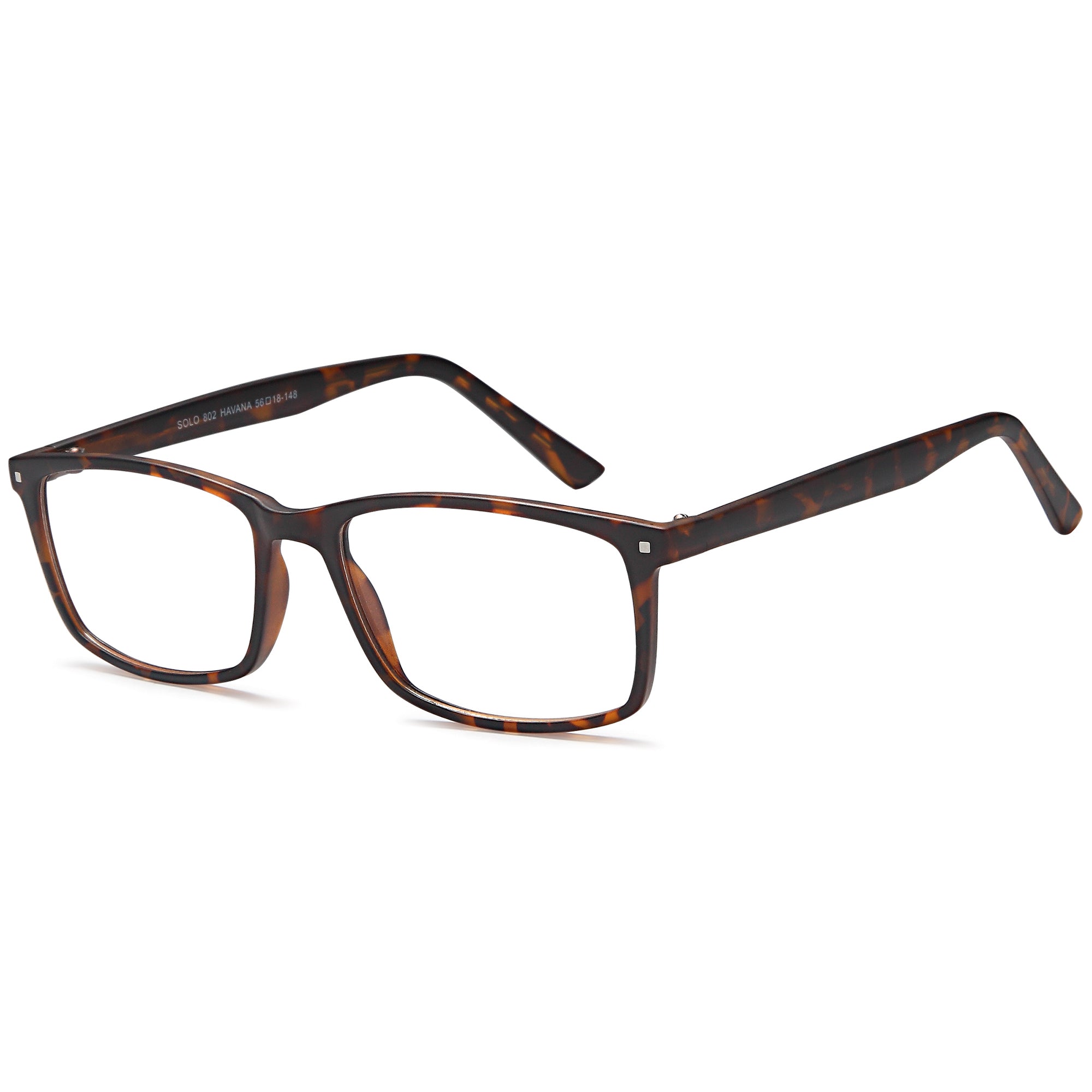 Solo SOLO 802 Havana Plastic Glasses – Men Full Rim Eyewear