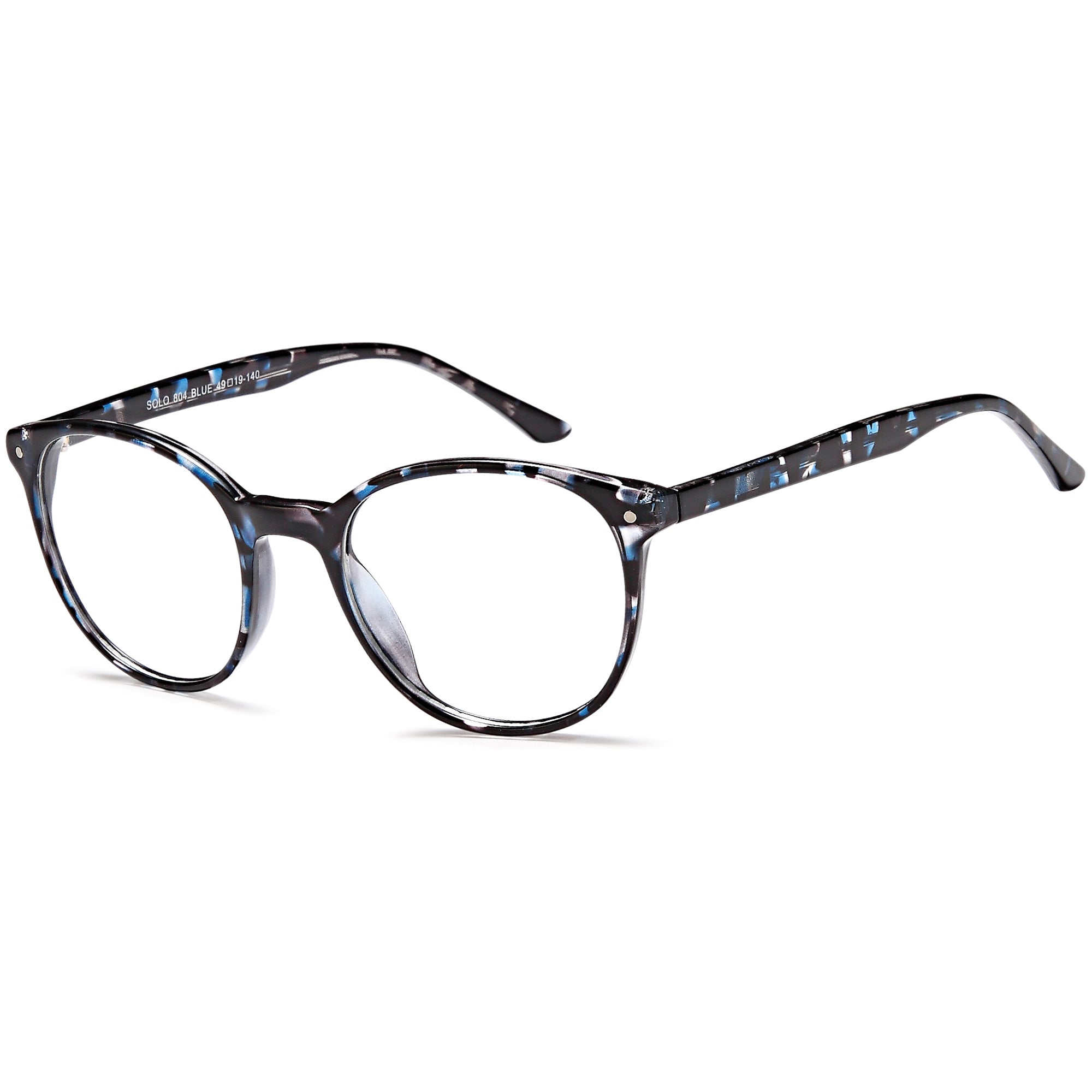 Solo SOLO 804 Blue Plastic Glasses – Unisex Full Rim Eyewear