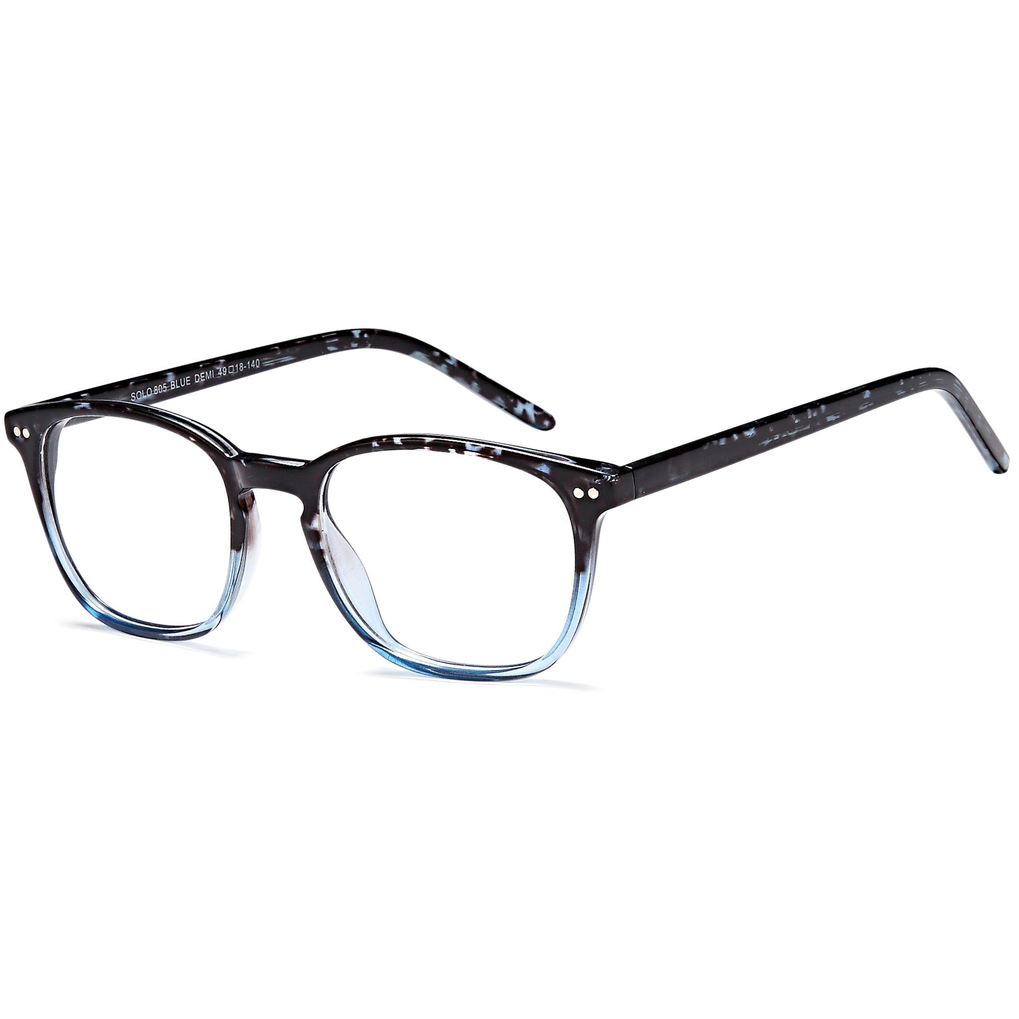 Solo SOLO 805 Blue Plastic Glasses – Unisex Full Rim Eyewear