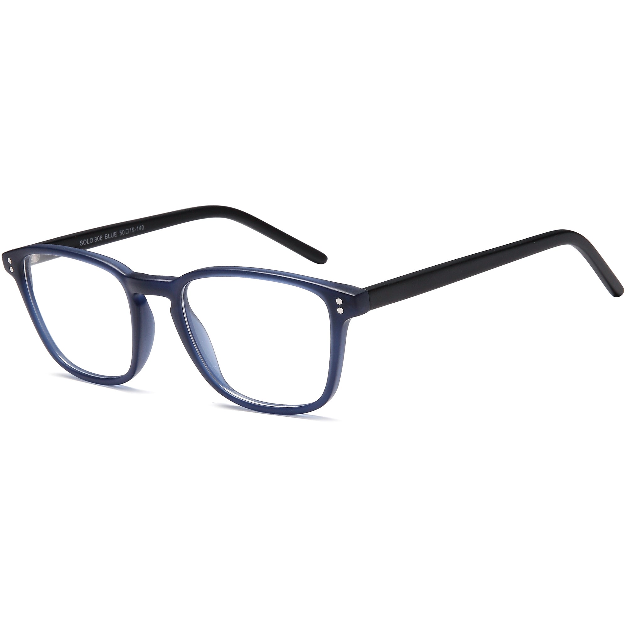 Solo SOLO 806 Blue Plastic Glasses – Unisex Full Rim Eyewear
