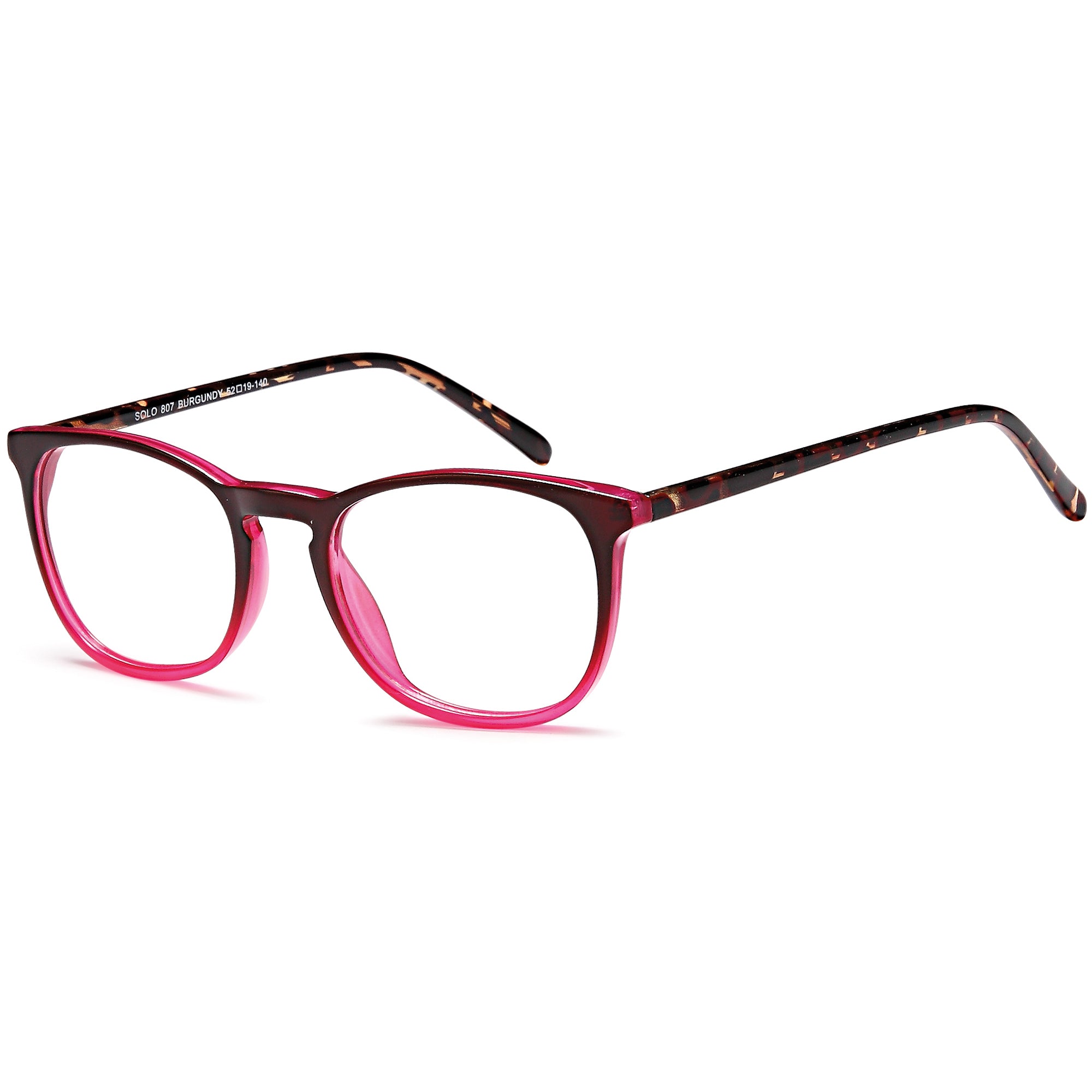 Solo SOLO 807 Burgundy Plastic Glasses – Women Full Rim Eyewear