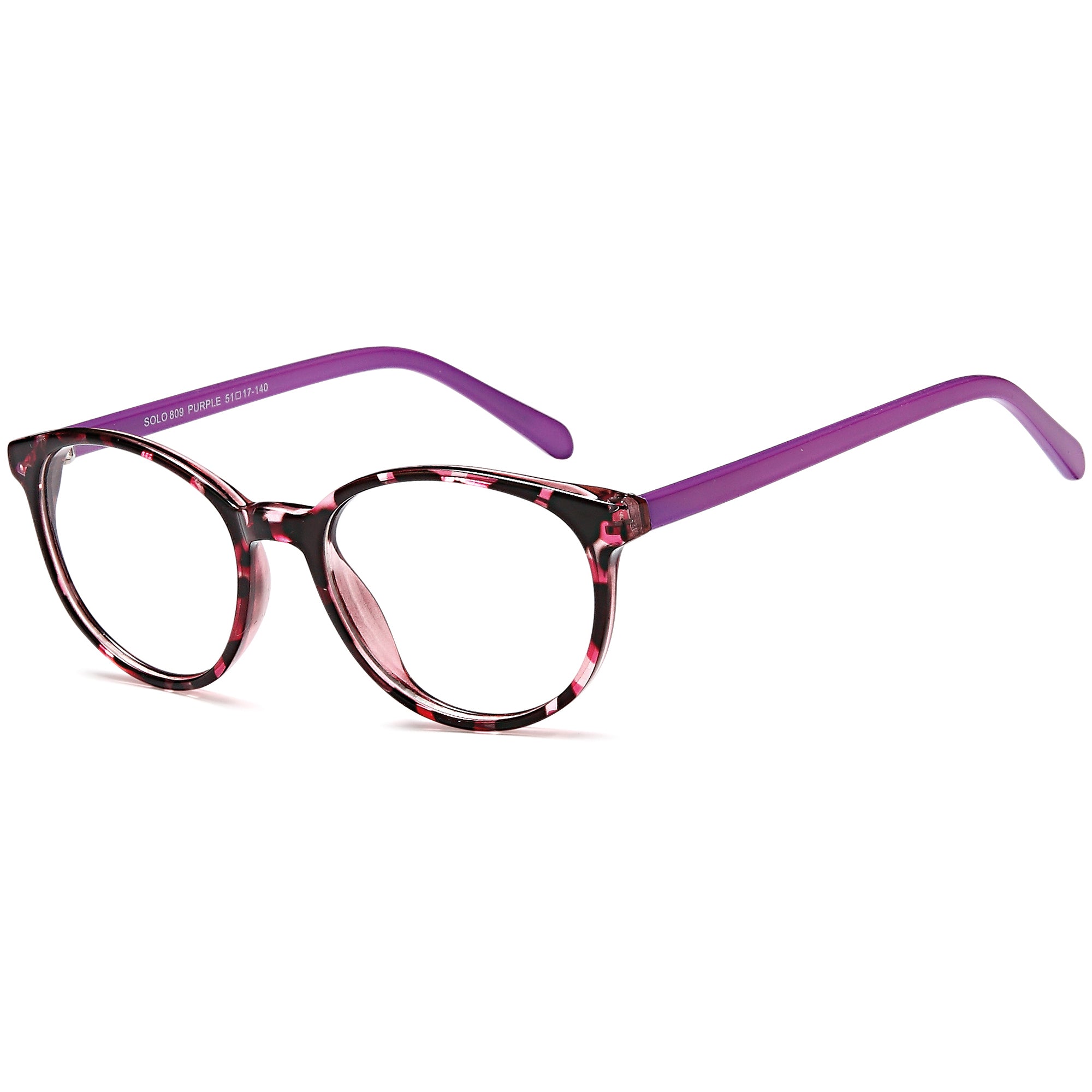 Solo SOLO 809 Purple Plastic Glasses – Women Full Rim Eyewear