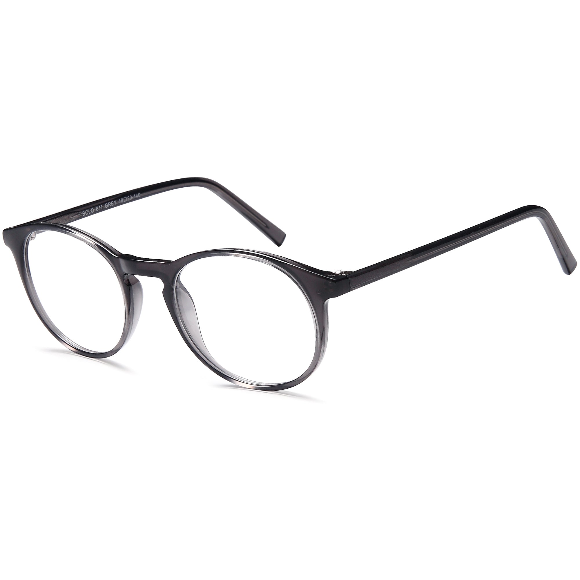 Solo SOLO 811 Grey Plastic Glasses – Unisex Full Rim Eyewear